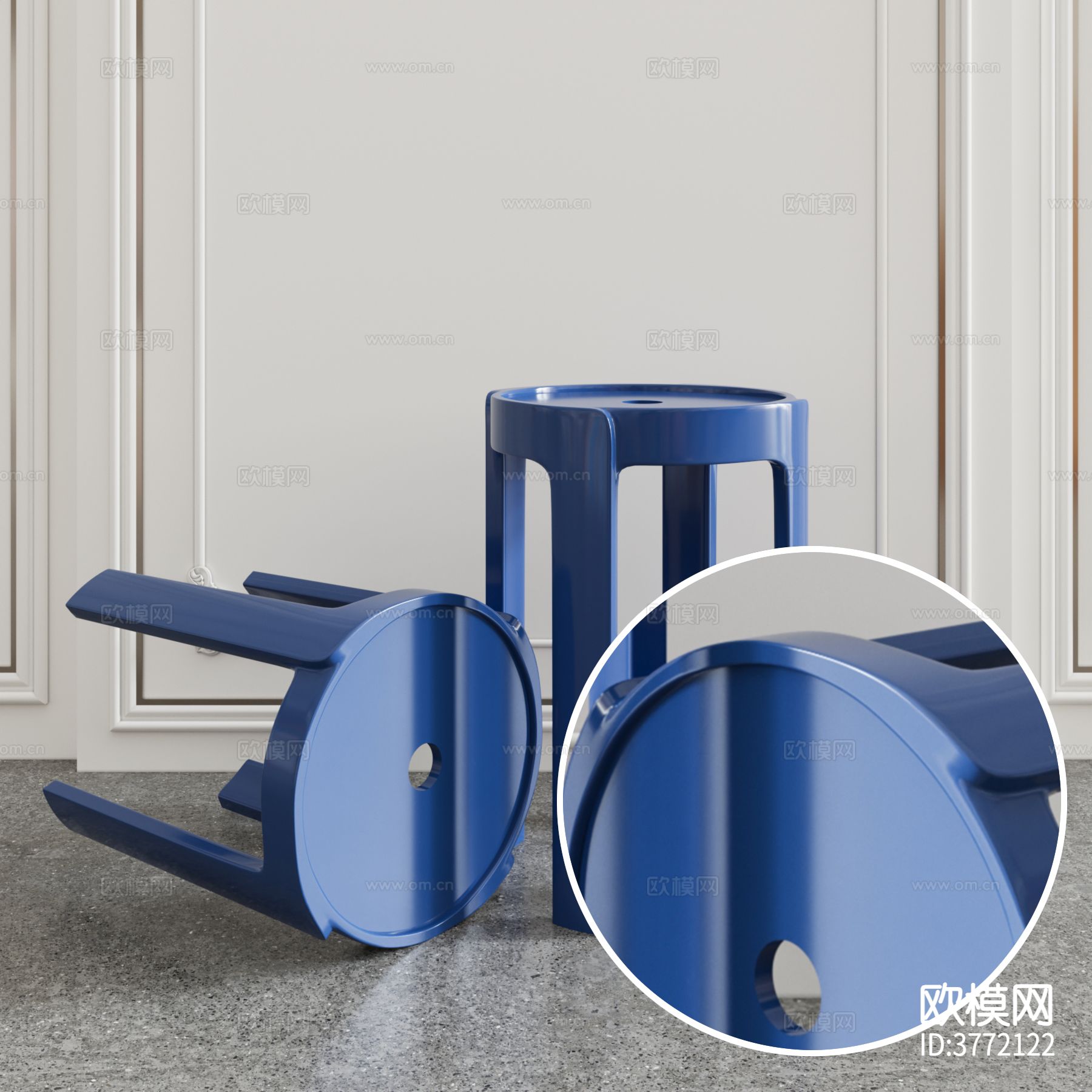 凳子 高光塑料材质下载