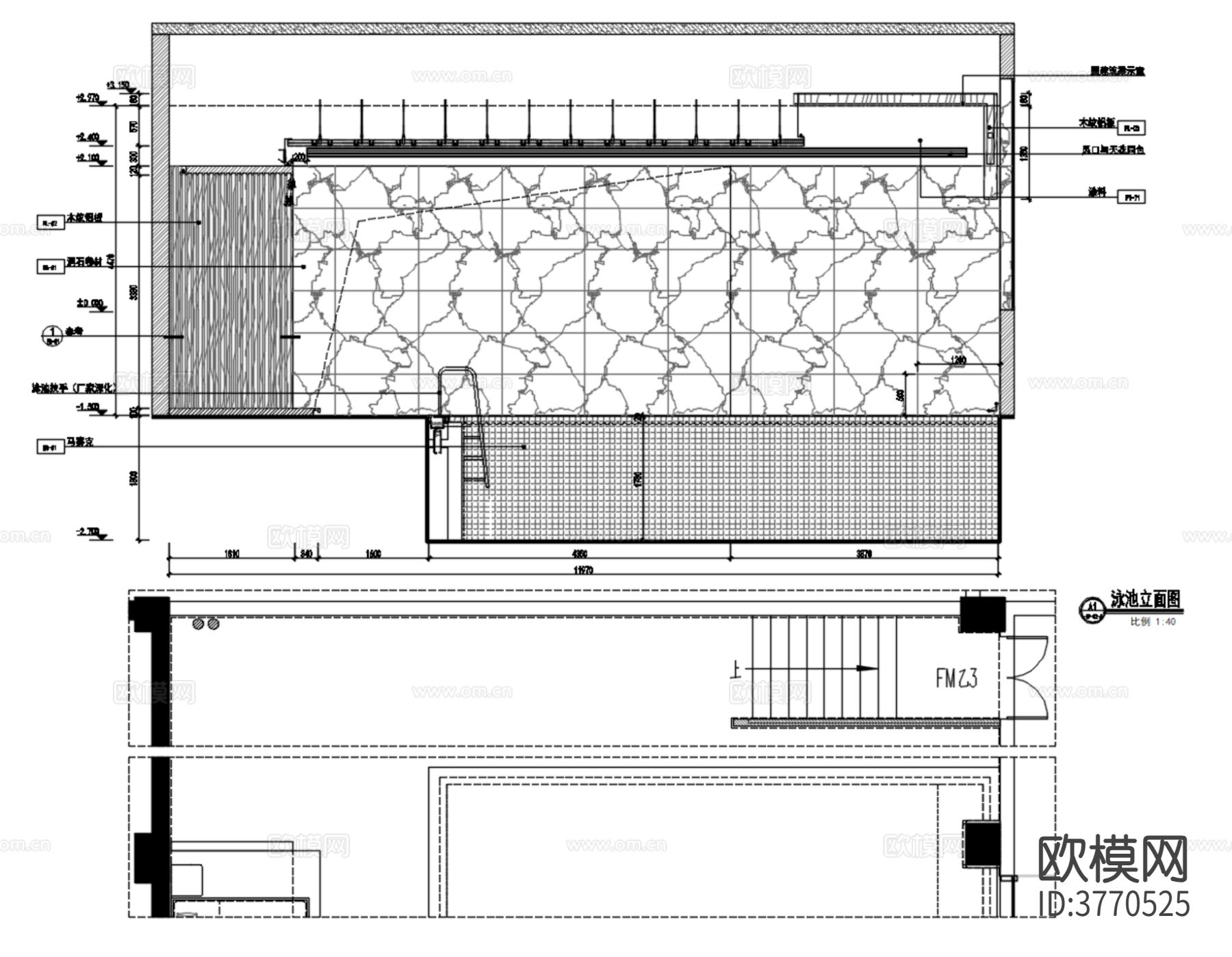 综合楼游泳池 卫生间cad施工图