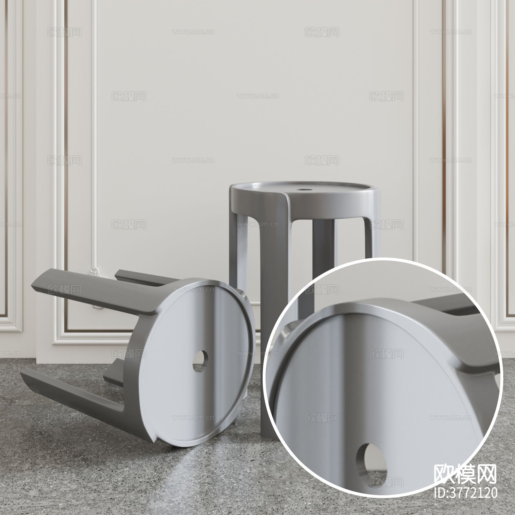 凳子 高光塑料材质下载