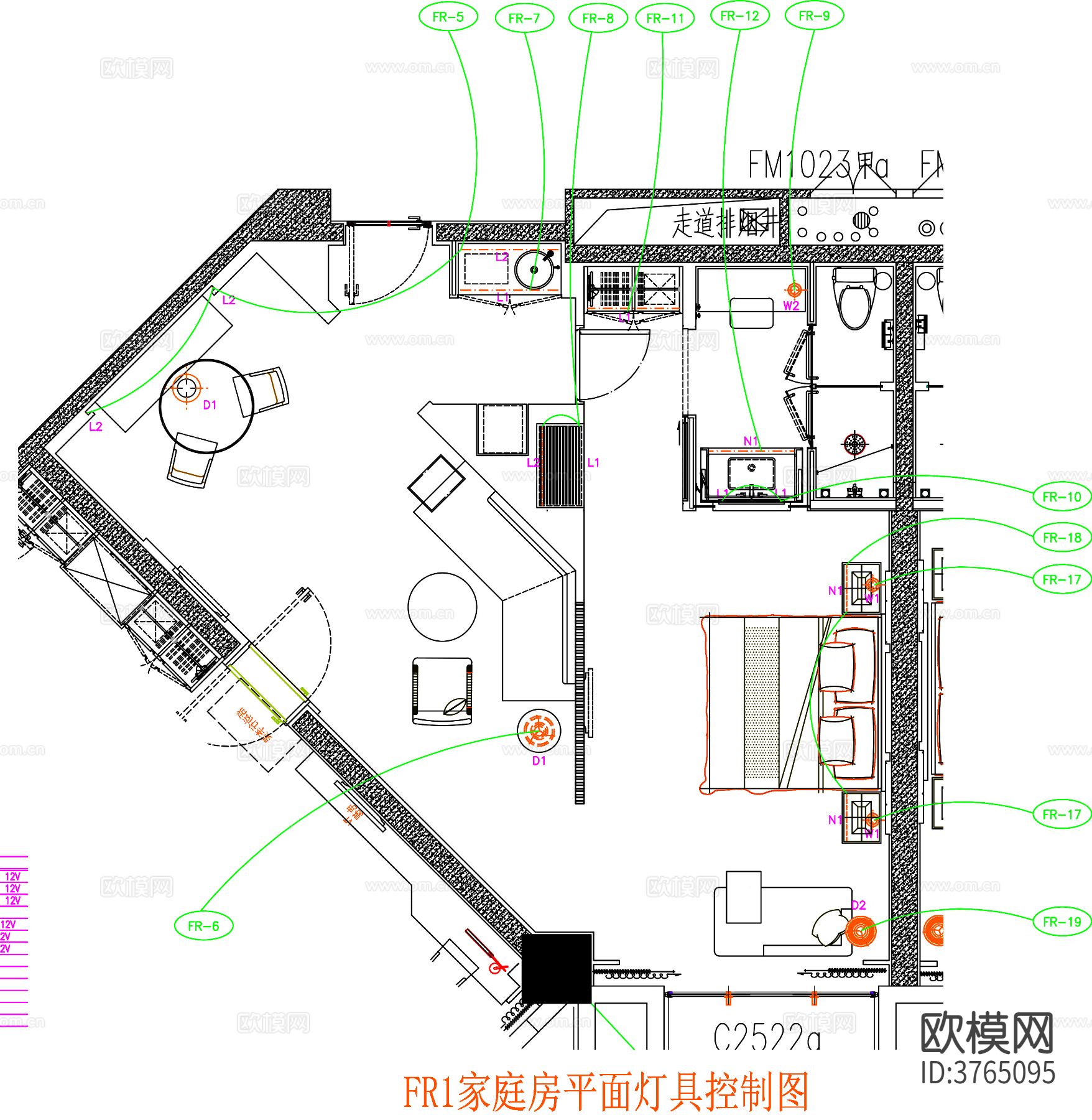 酒店客房 酒店房间 客房平面图 房间平面布局 客房平面布置cad施工图