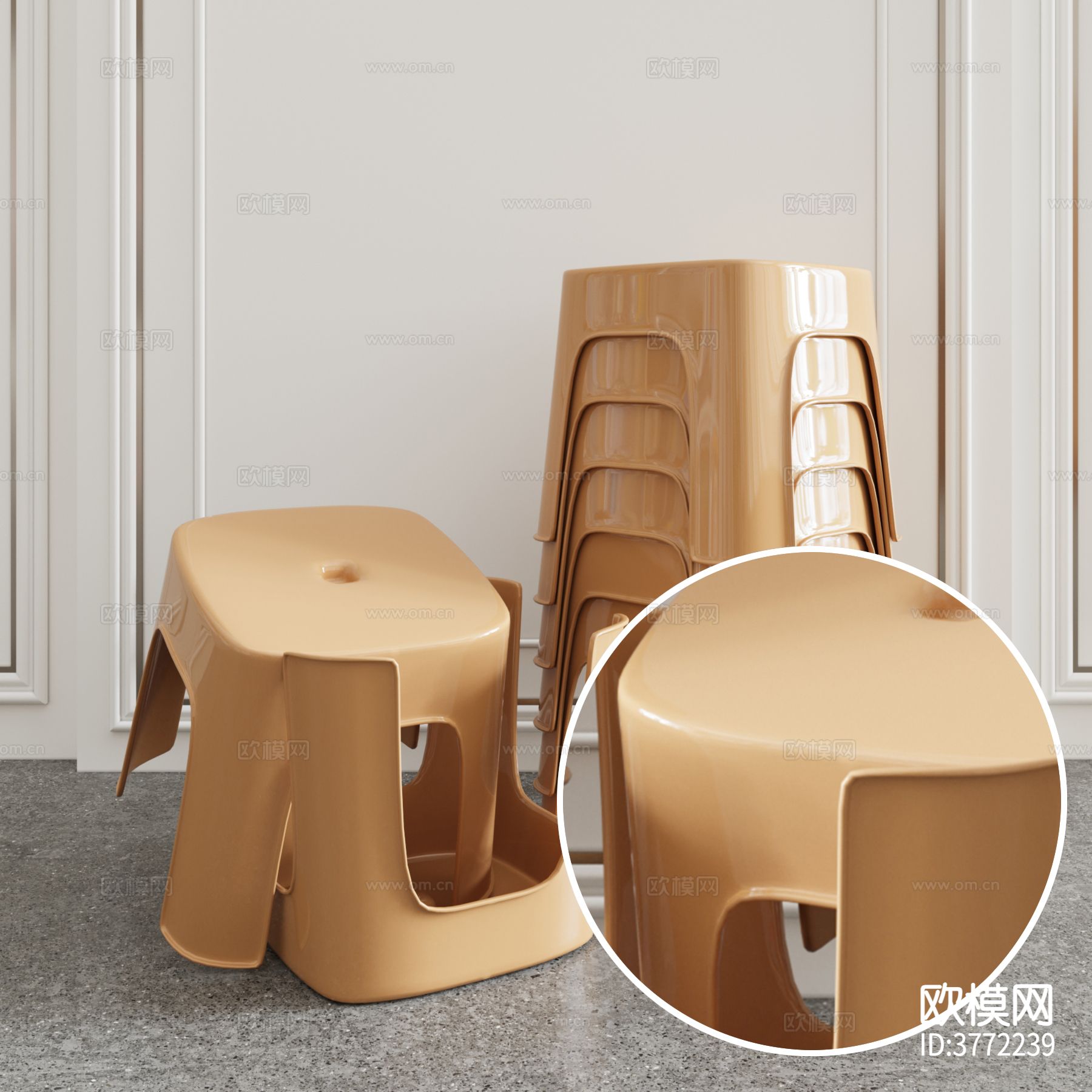 椅子 高光塑料材质下载