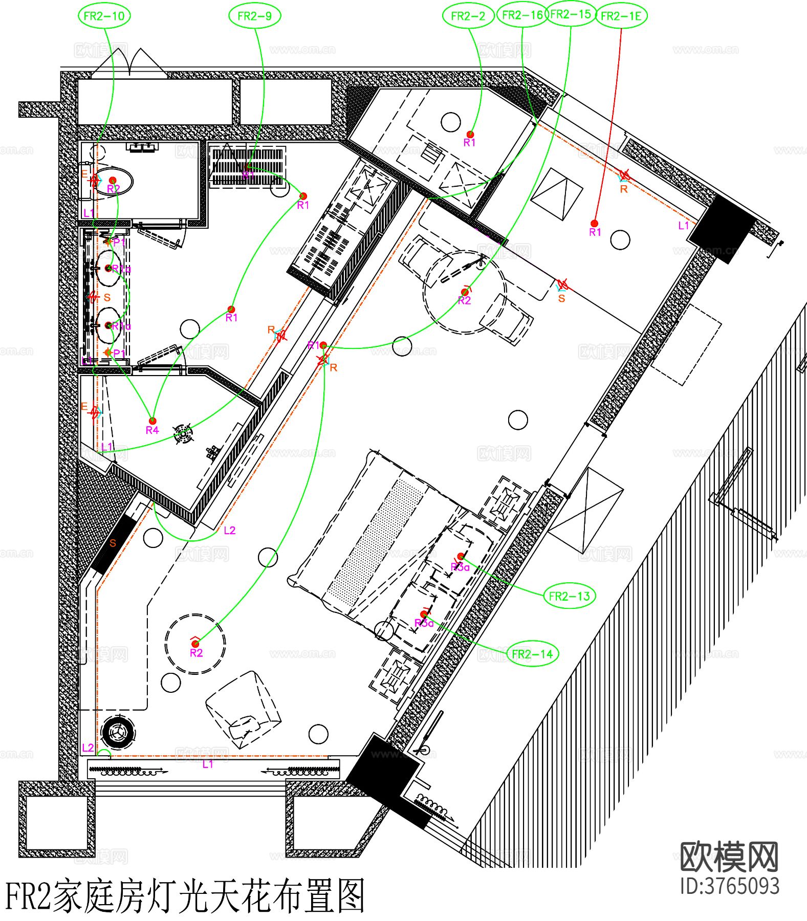 酒店客房 酒店房间 客房平面图 房间平面布局 客房平面布置cad施工图