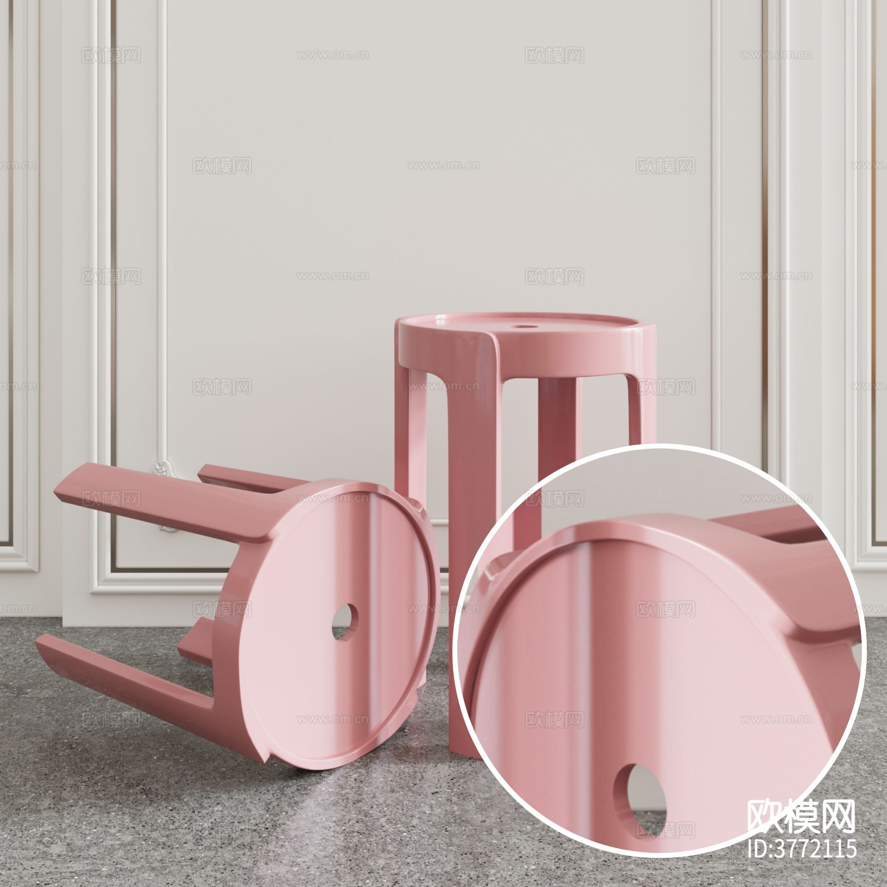 凳子 高光塑料材质下载