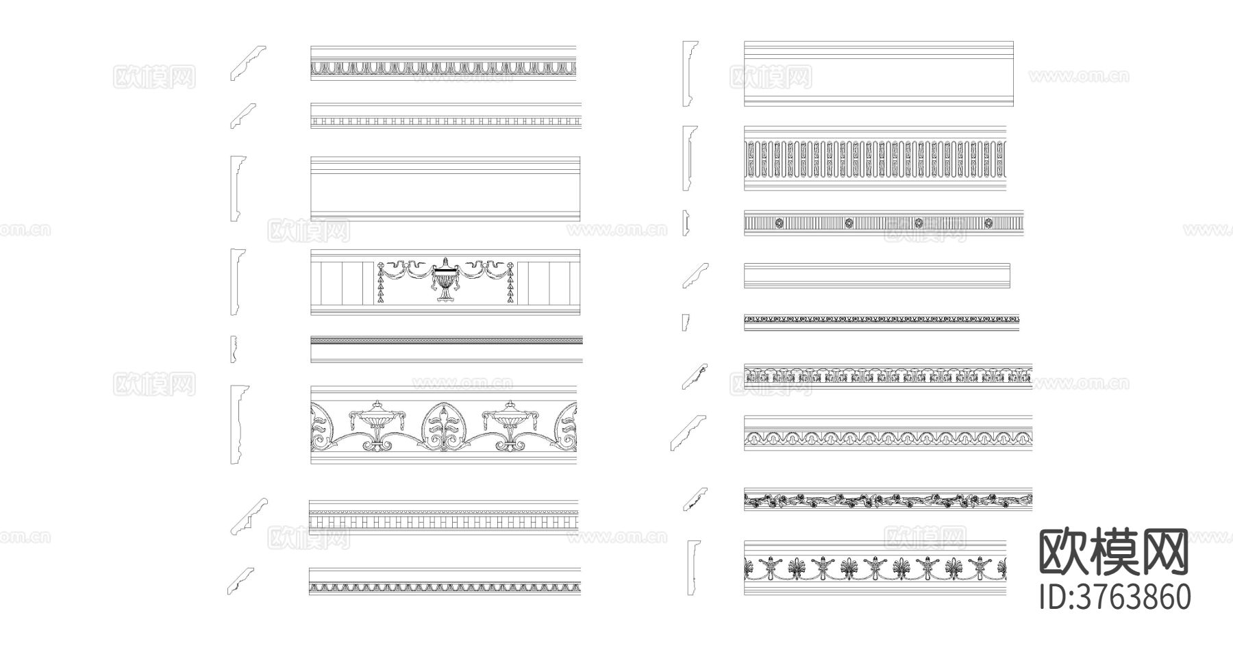 欧式脚线节点大样图下载