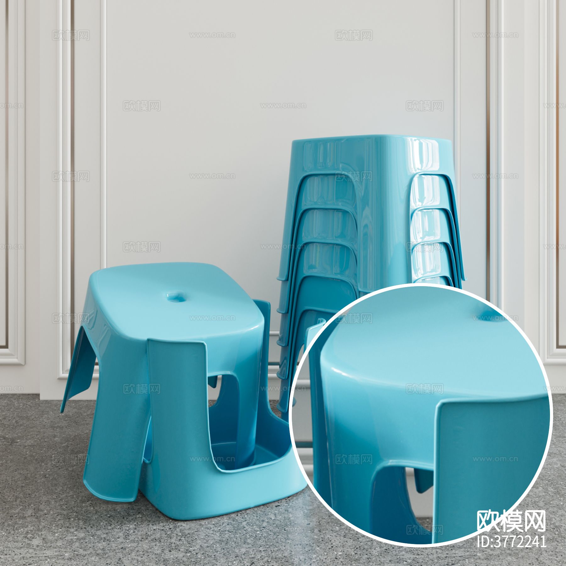 凳子 高光塑料材质下载