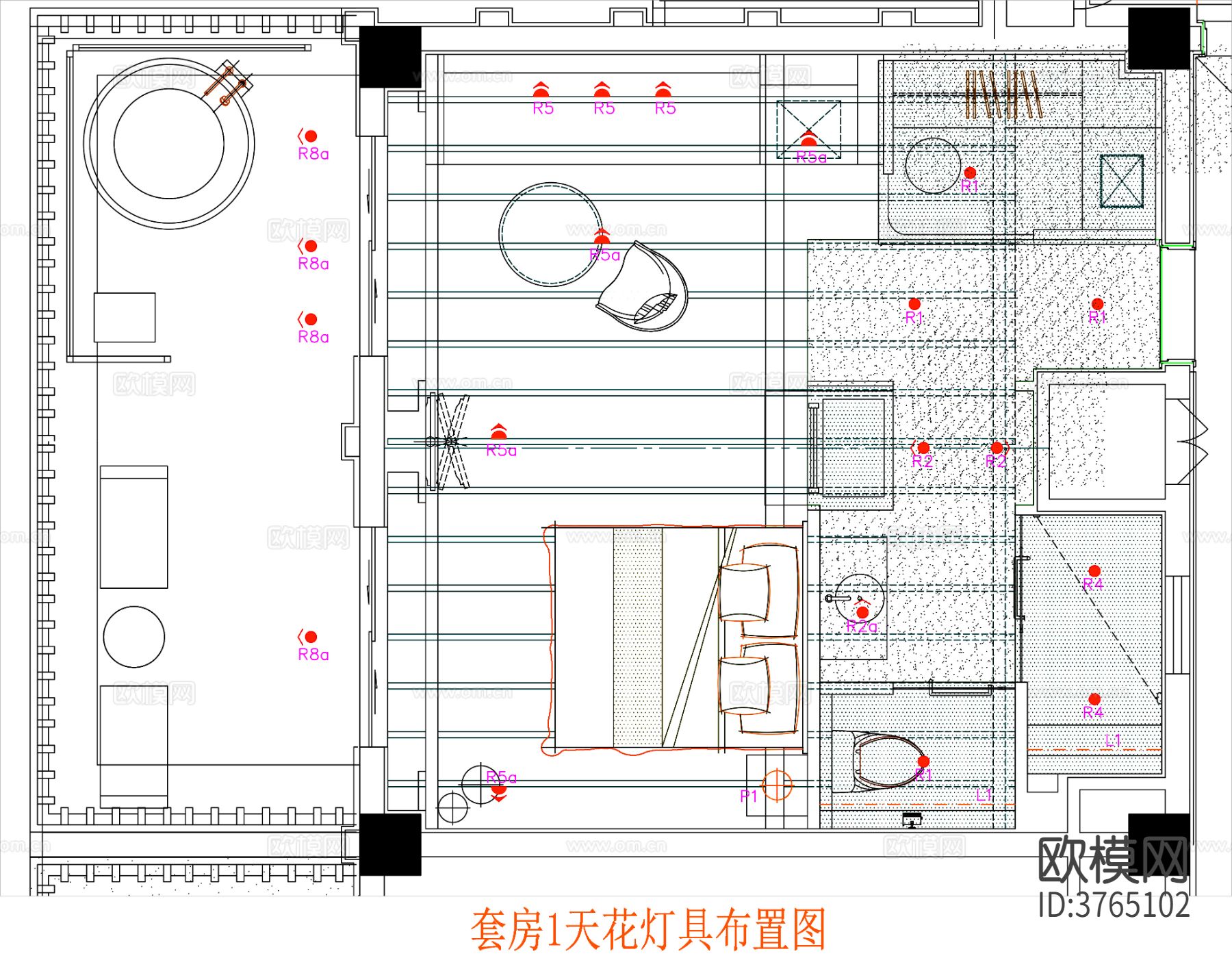 酒店客房 酒店房间 客房平面图 房间平面布局 客房平面布置cad施工图