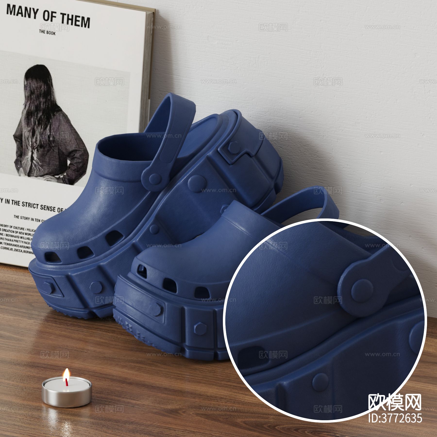 拖鞋 哑光塑料材质下载