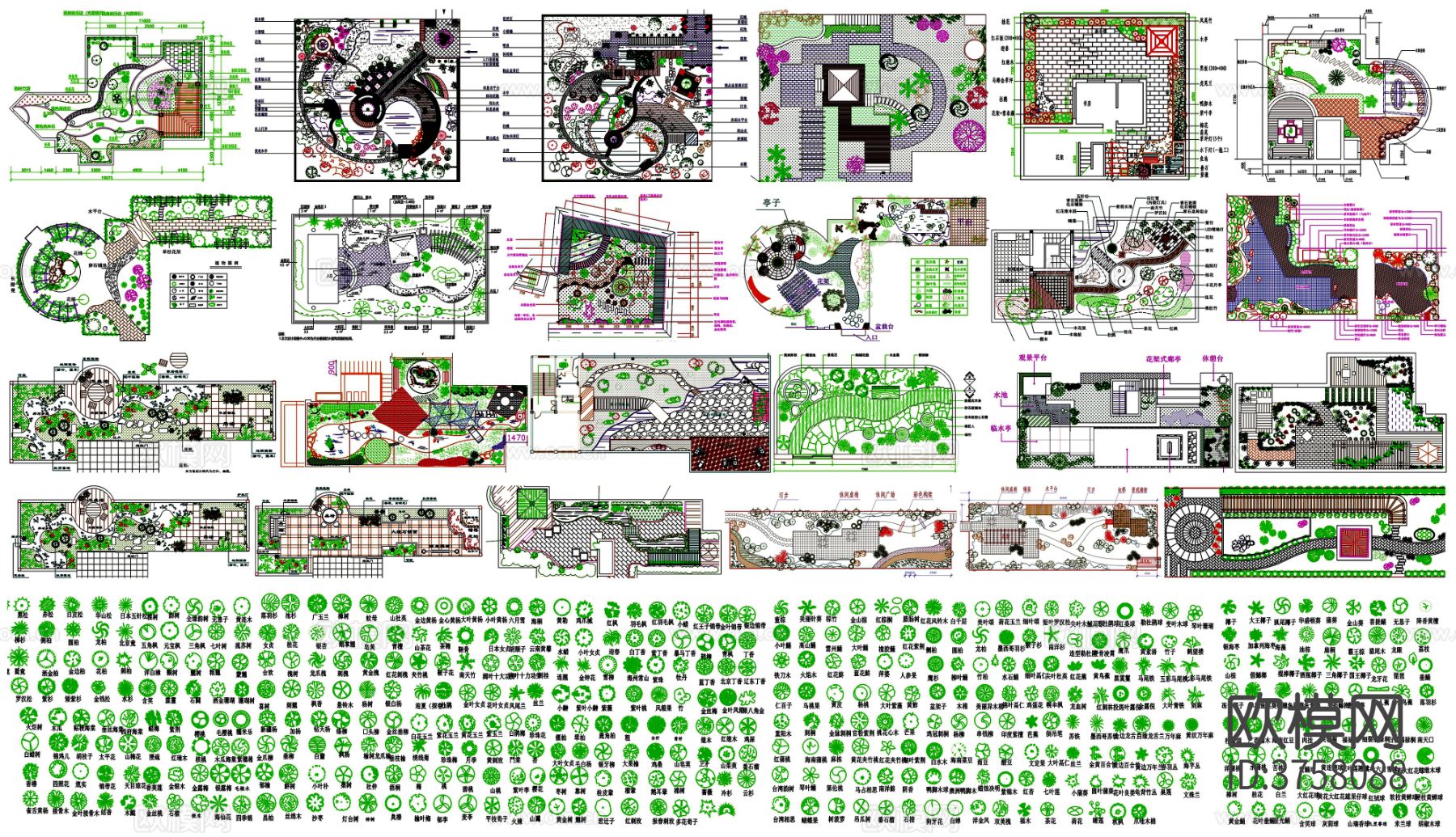 景观绿化cad图库
