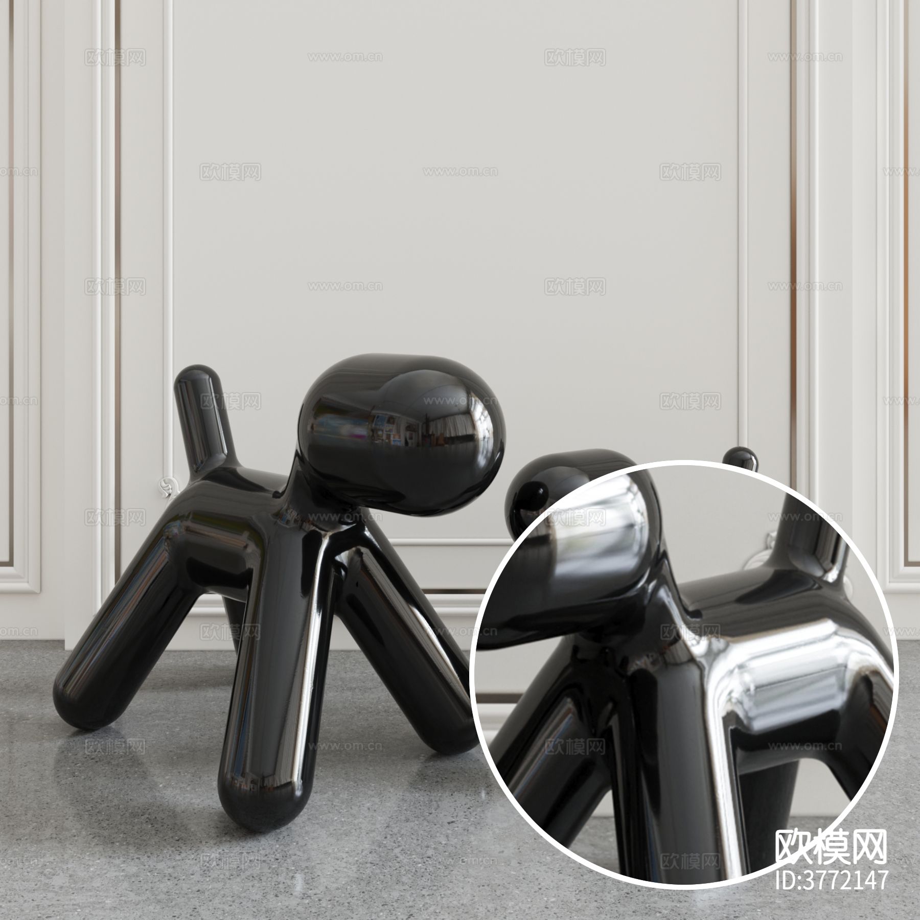 摆件 高光塑料材质下载