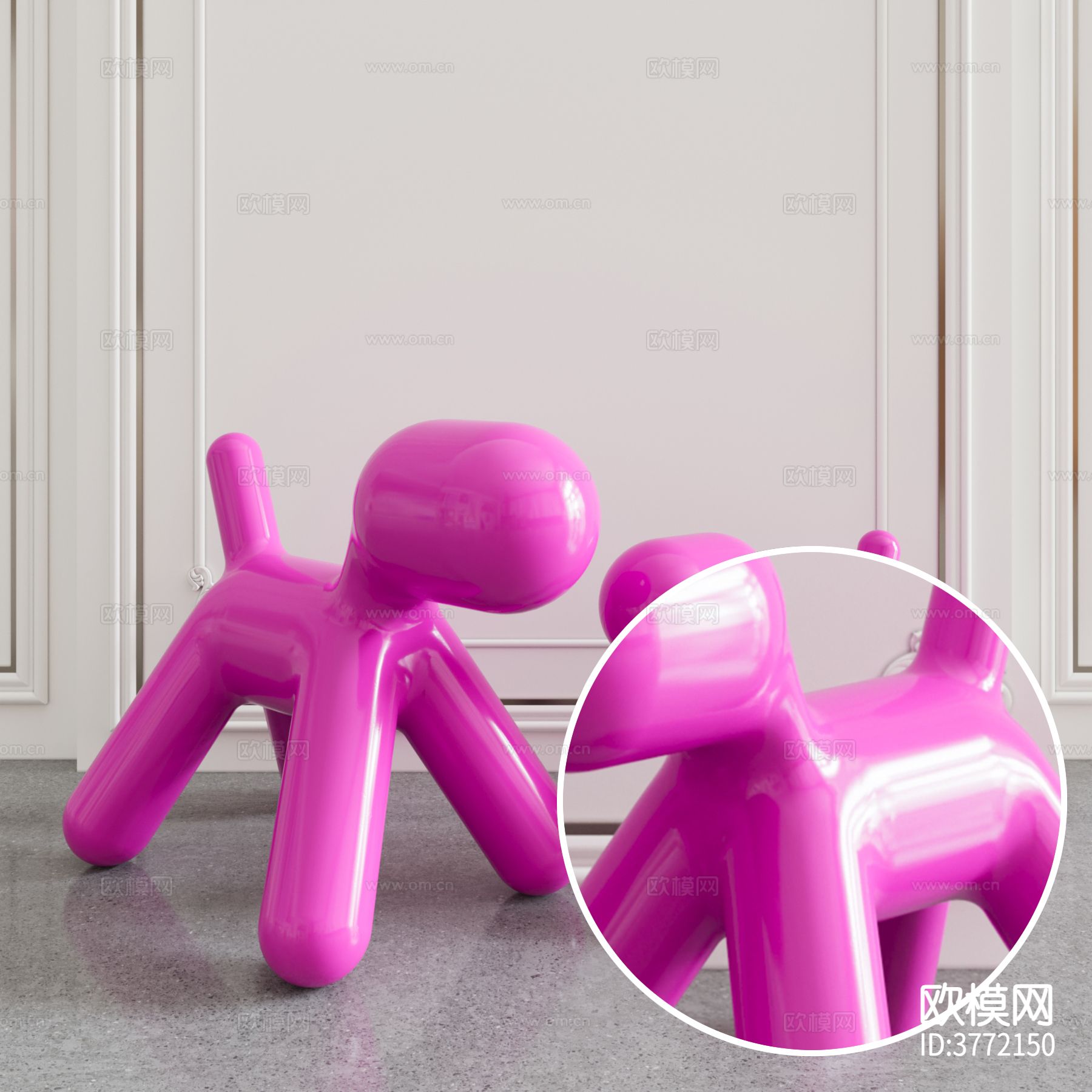 摆件 高光塑料材质下载