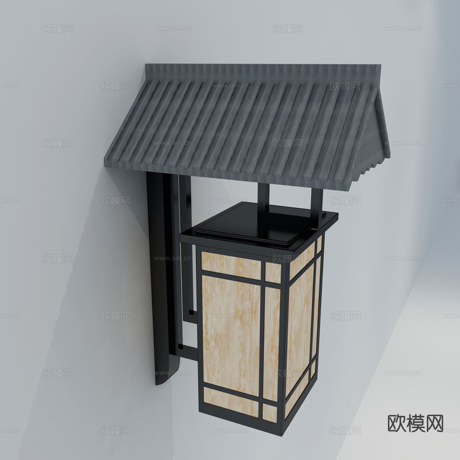 中式壁灯 仿古壁灯3d模型