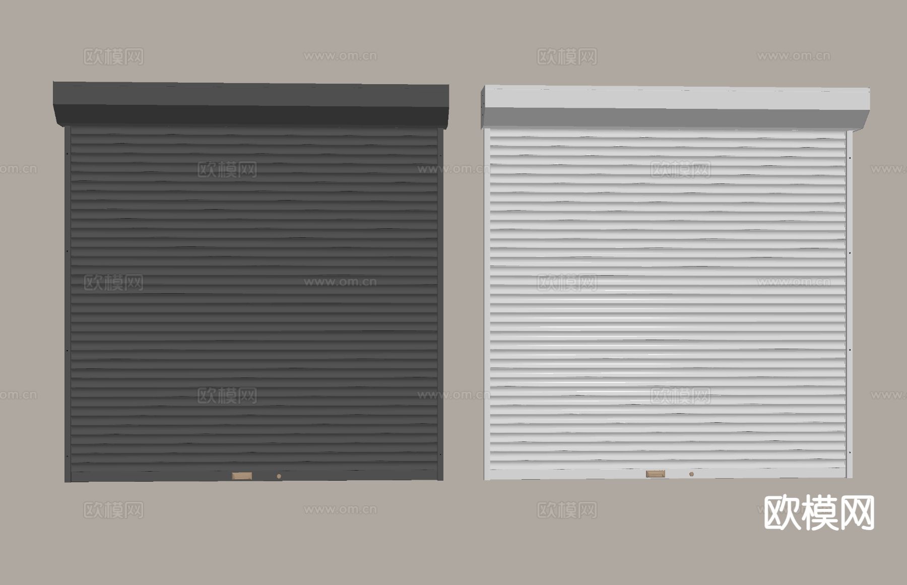 卷帘门 卷闸门 车库门 商铺门su模型