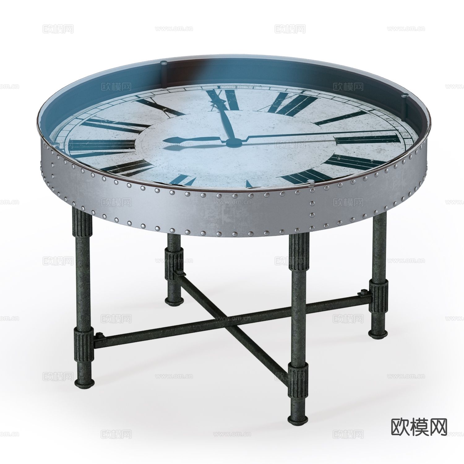 工业风边几 角几 圆几3d模型