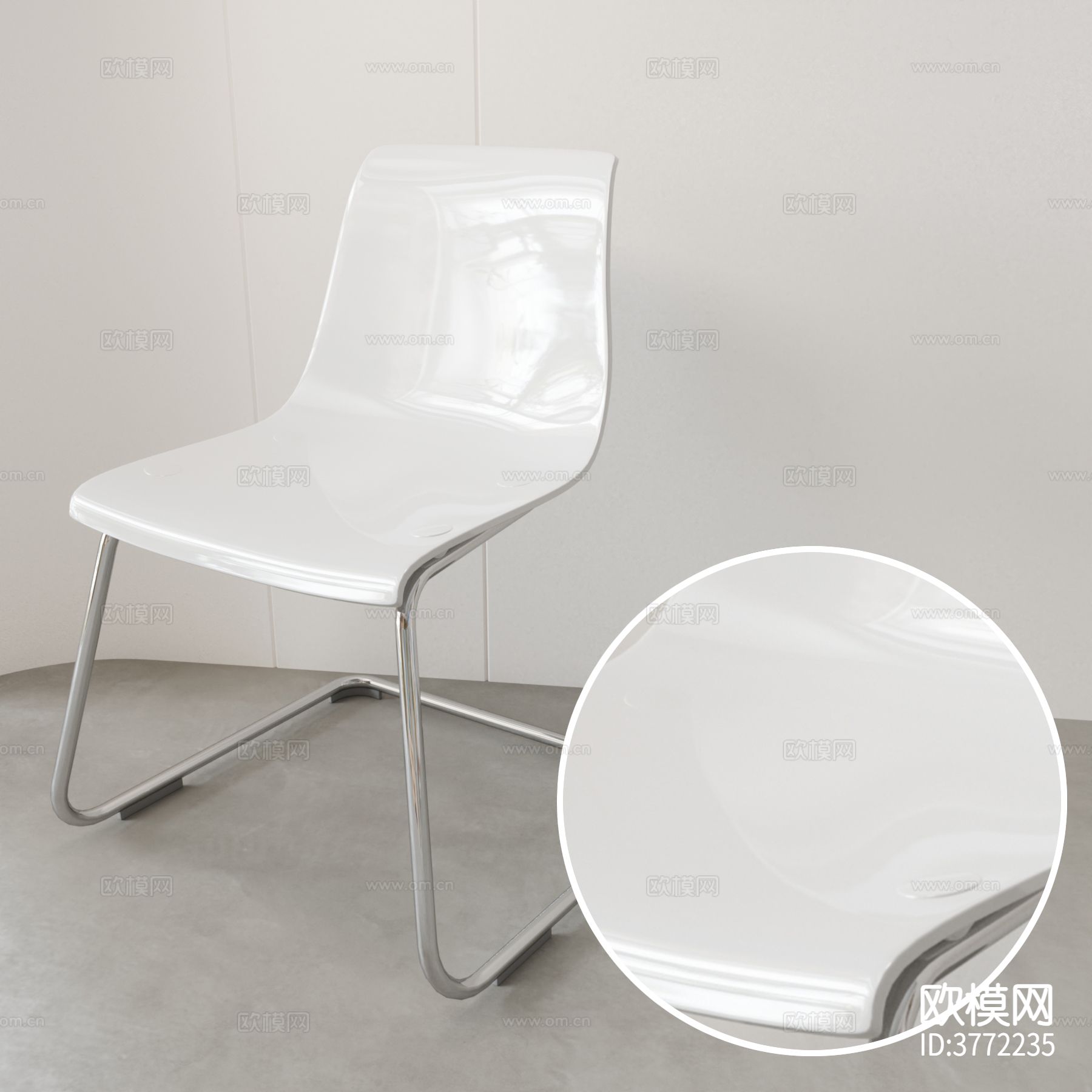 椅子 高光塑料材质下载