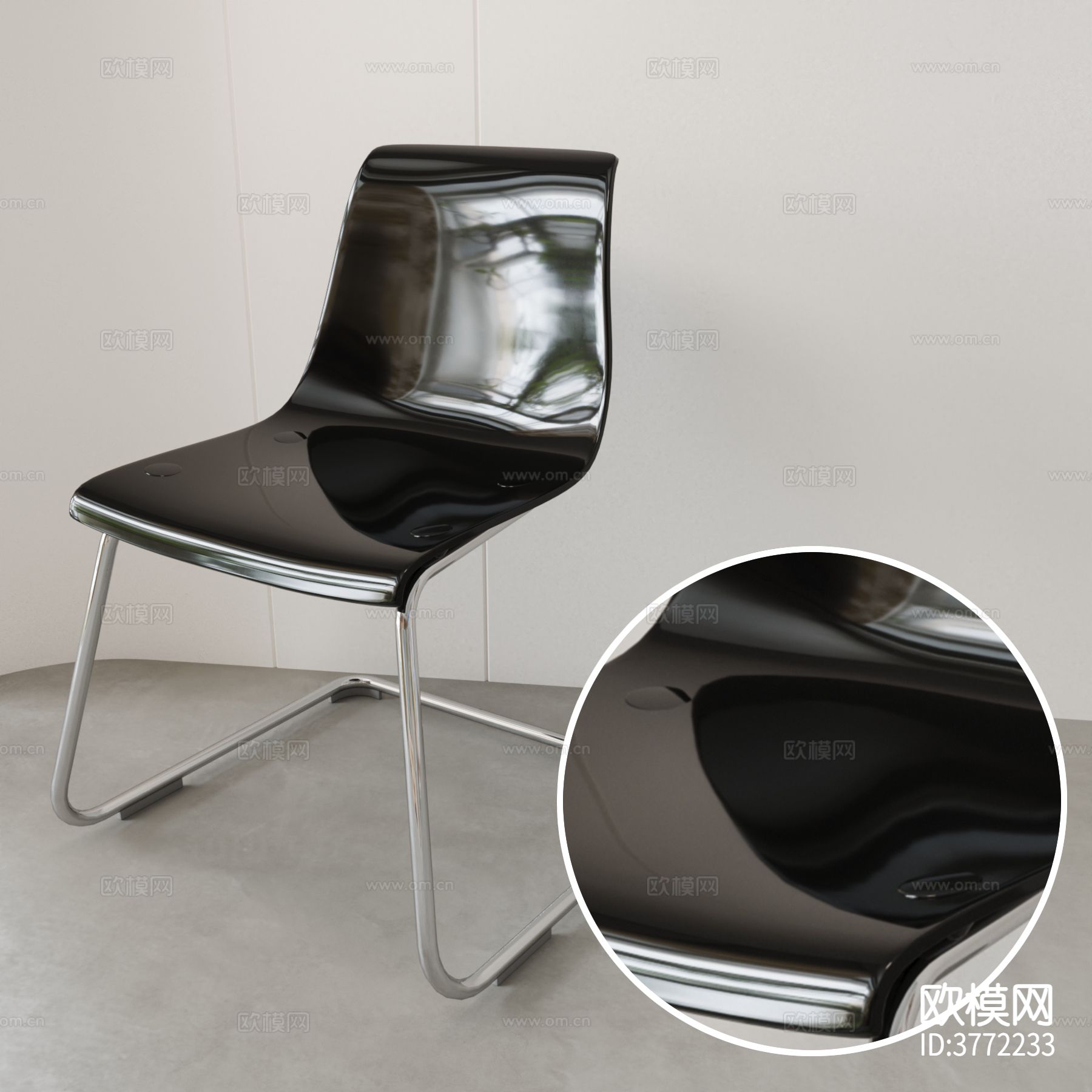 椅子 高光塑料材质下载