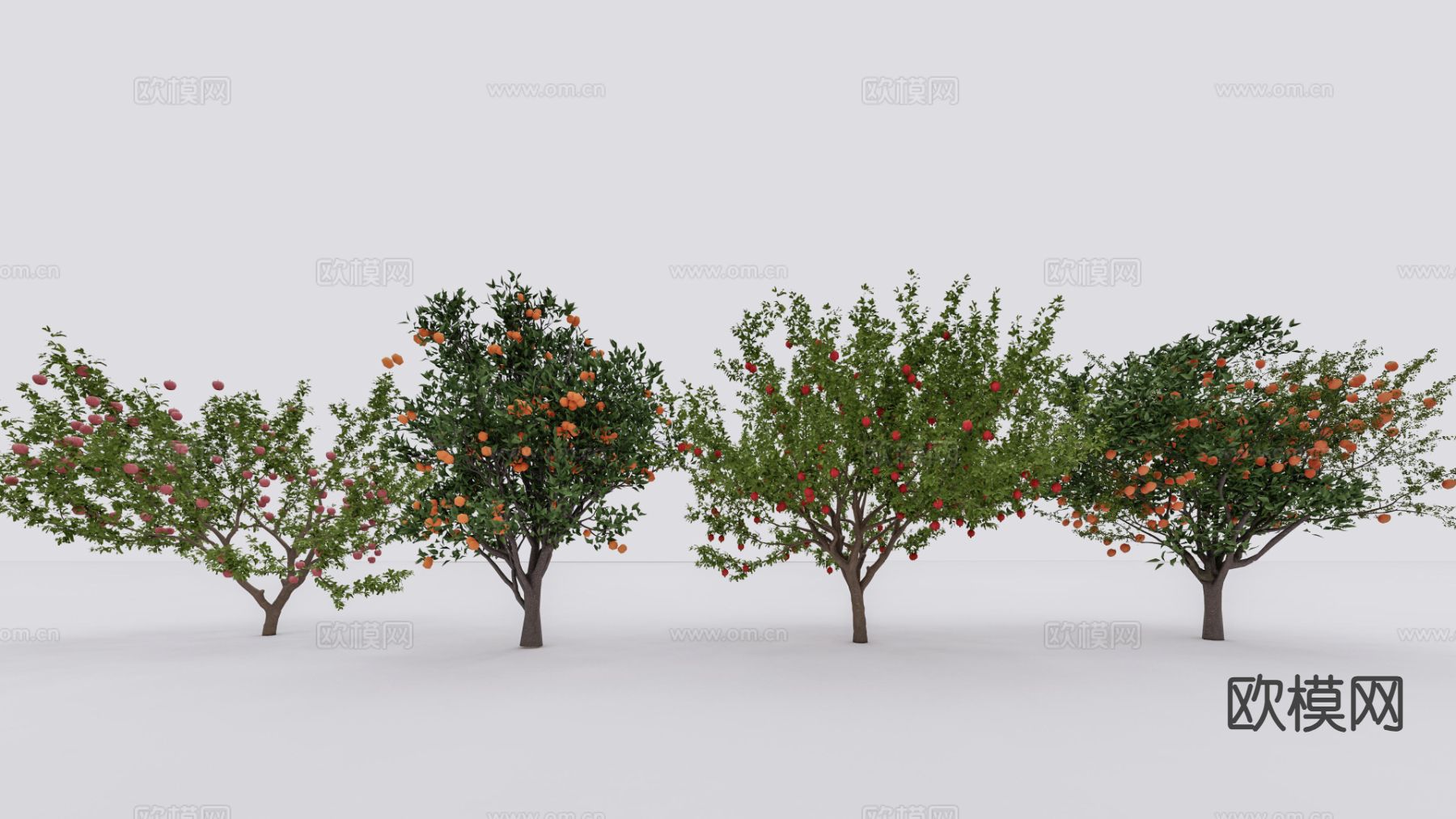 果树 苹果树 橙子树 橘子树su模型