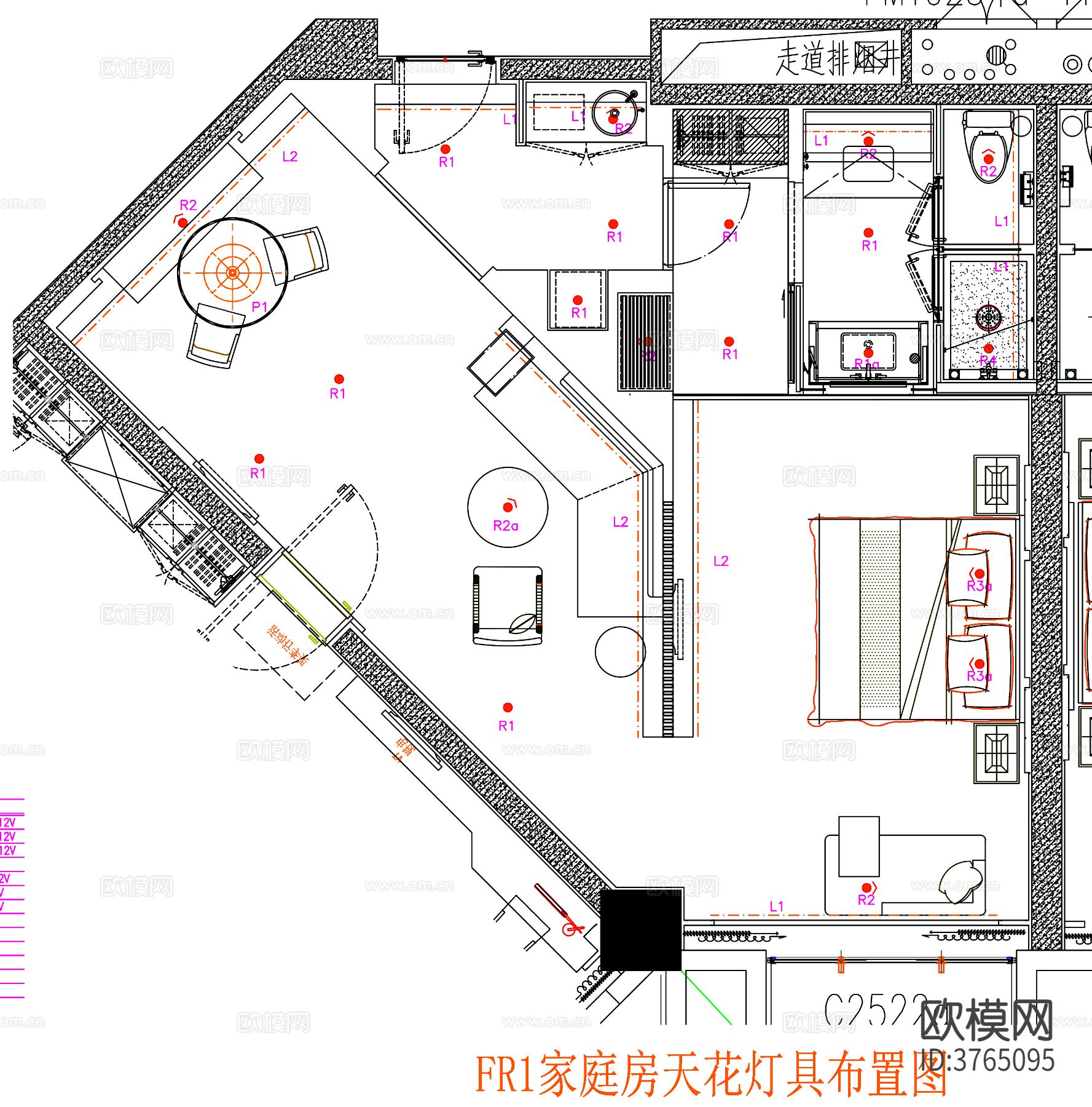 酒店客房 酒店房间 客房平面图 房间平面布局 客房平面布置cad施工图