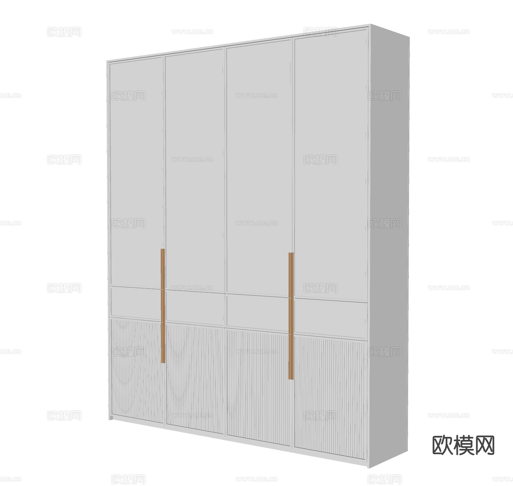 现代衣柜su模型