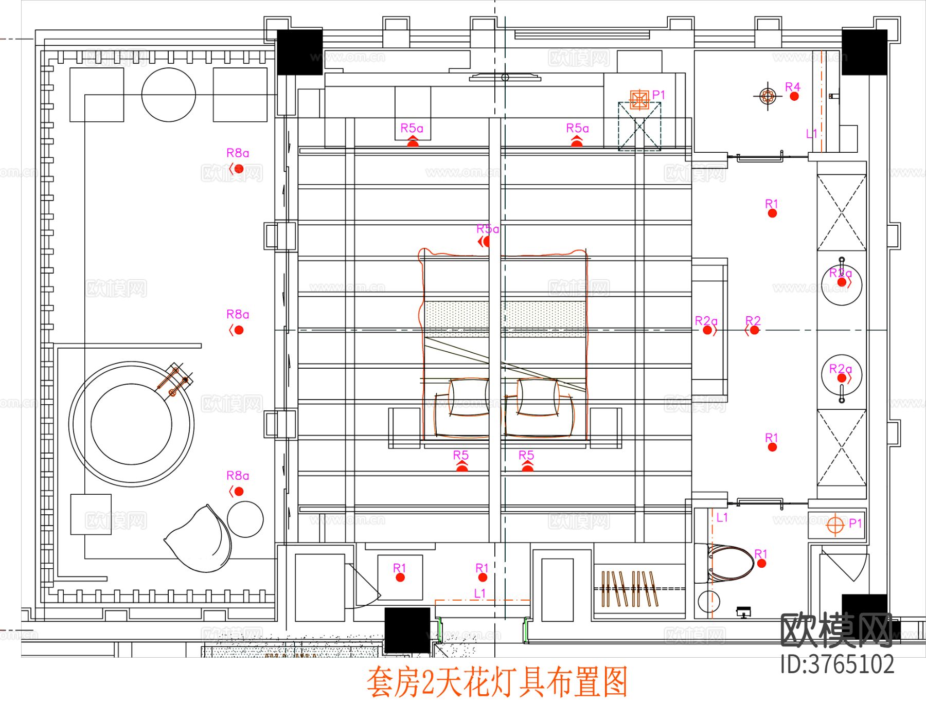 酒店客房 酒店房间 客房平面图 房间平面布局 客房平面布置cad施工图