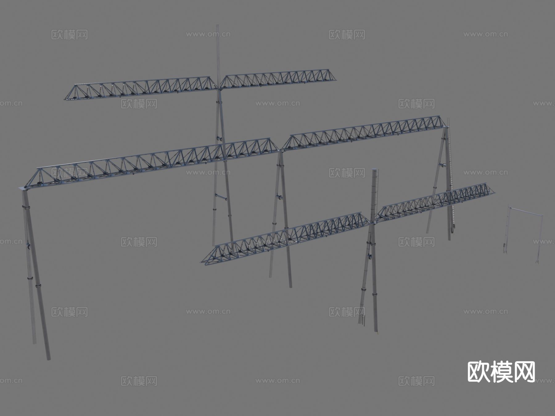 电站龙门架 龙门架3d模型