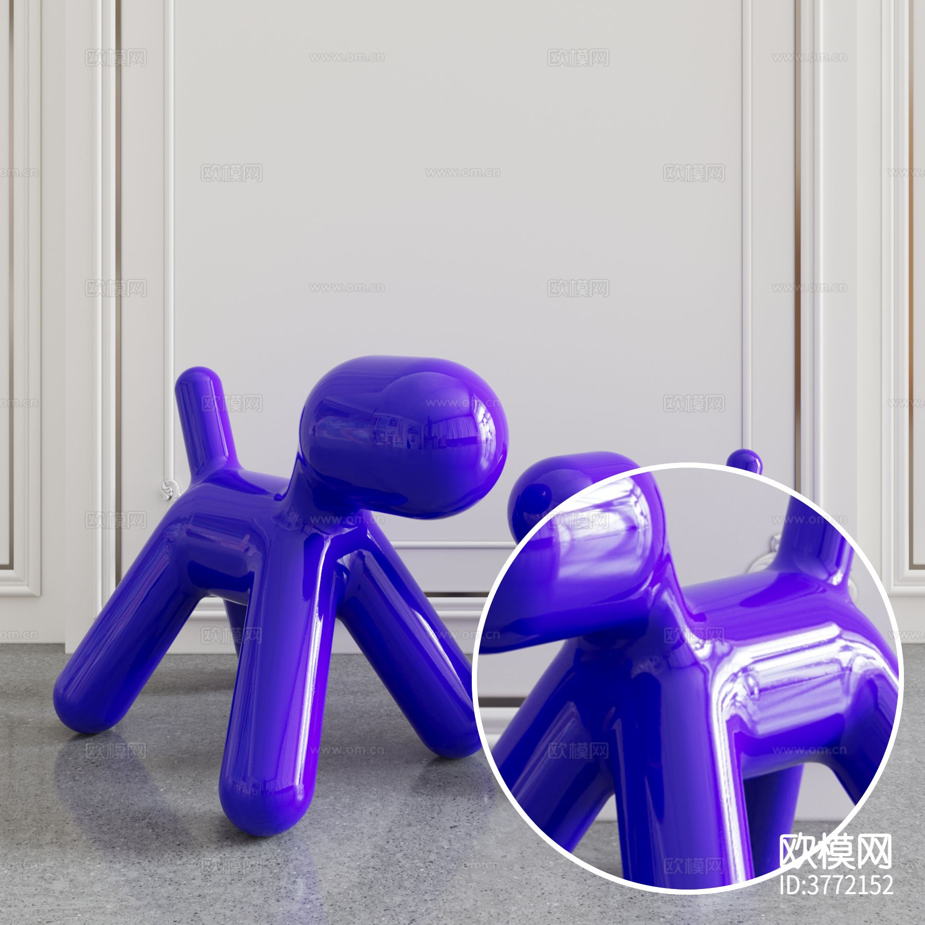 摆件 高光塑料材质下载