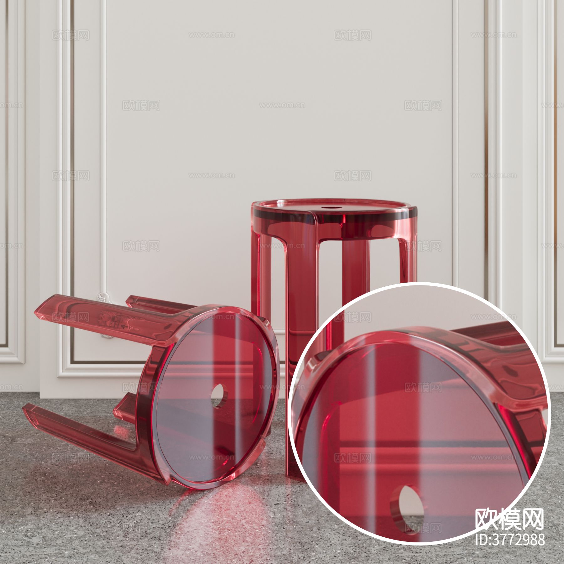 红色透明 塑料 亚克力材质下载