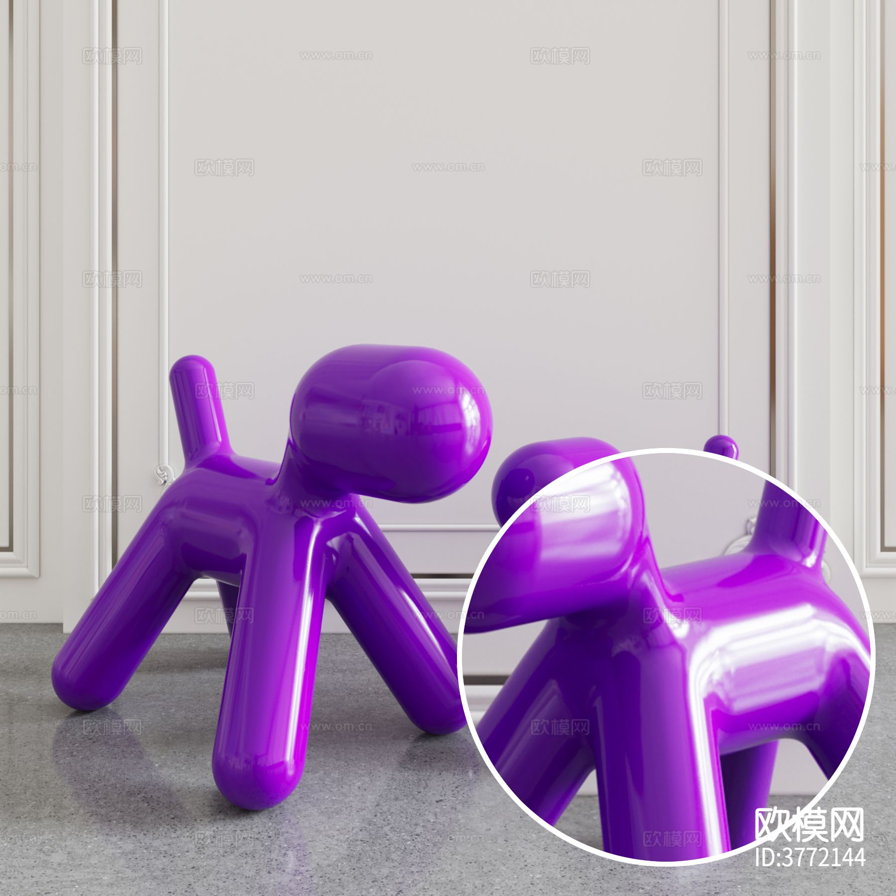 摆件 高光塑料材质下载