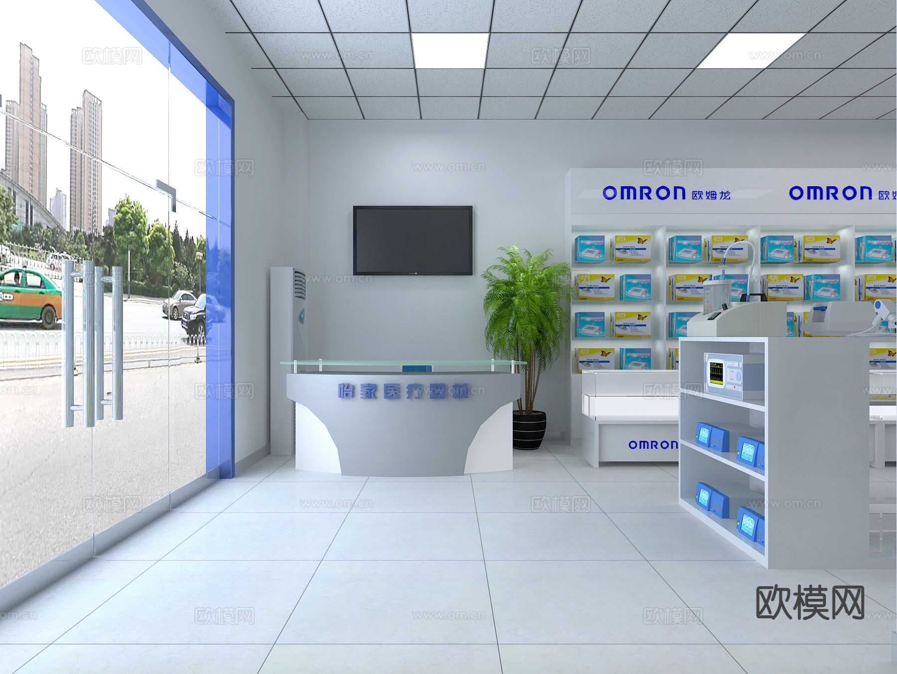 现代医疗器械店3d模型