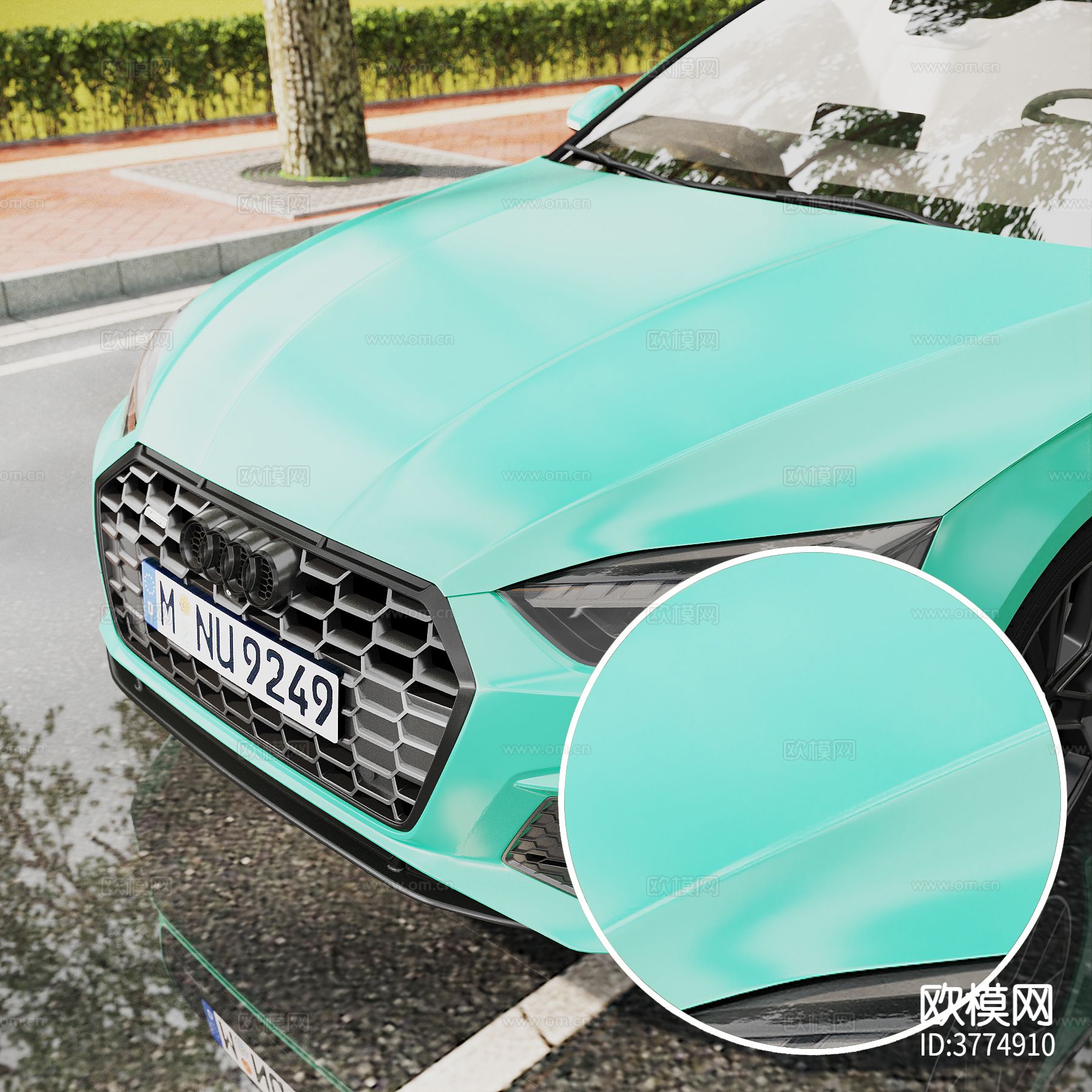 绿色车漆材质下载