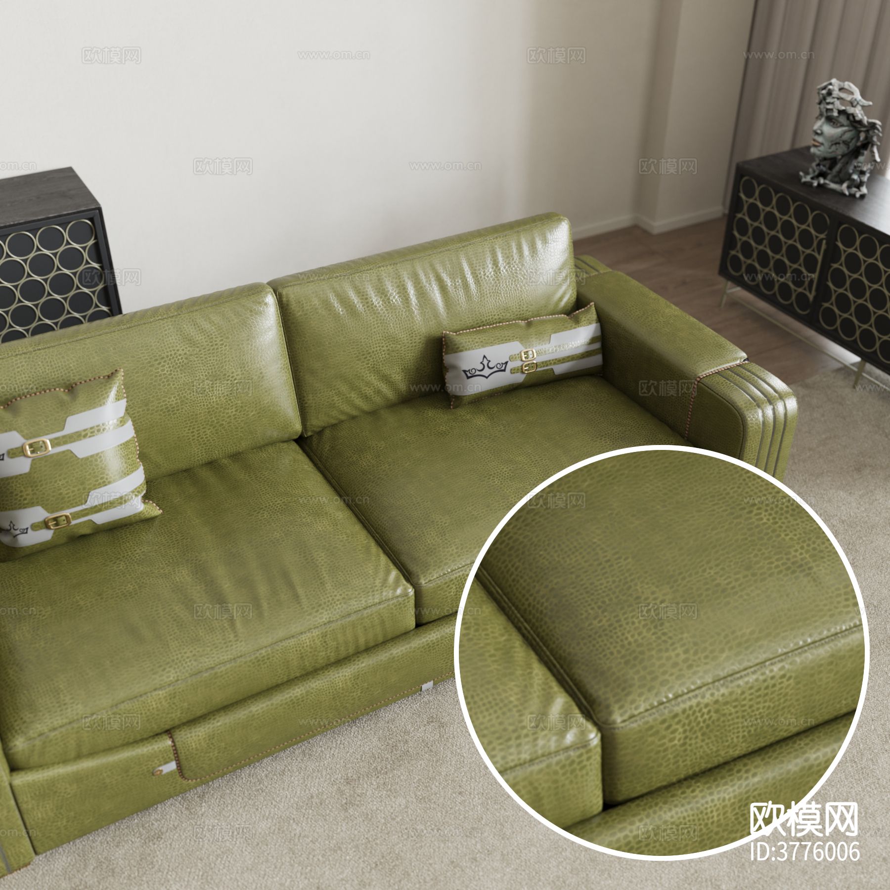 绿色皮革 鳄鱼皮材质下载