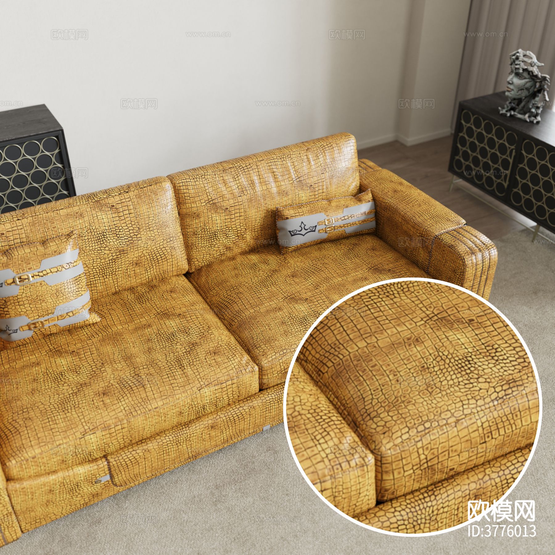 黄色皮革 鳄鱼皮材质下载