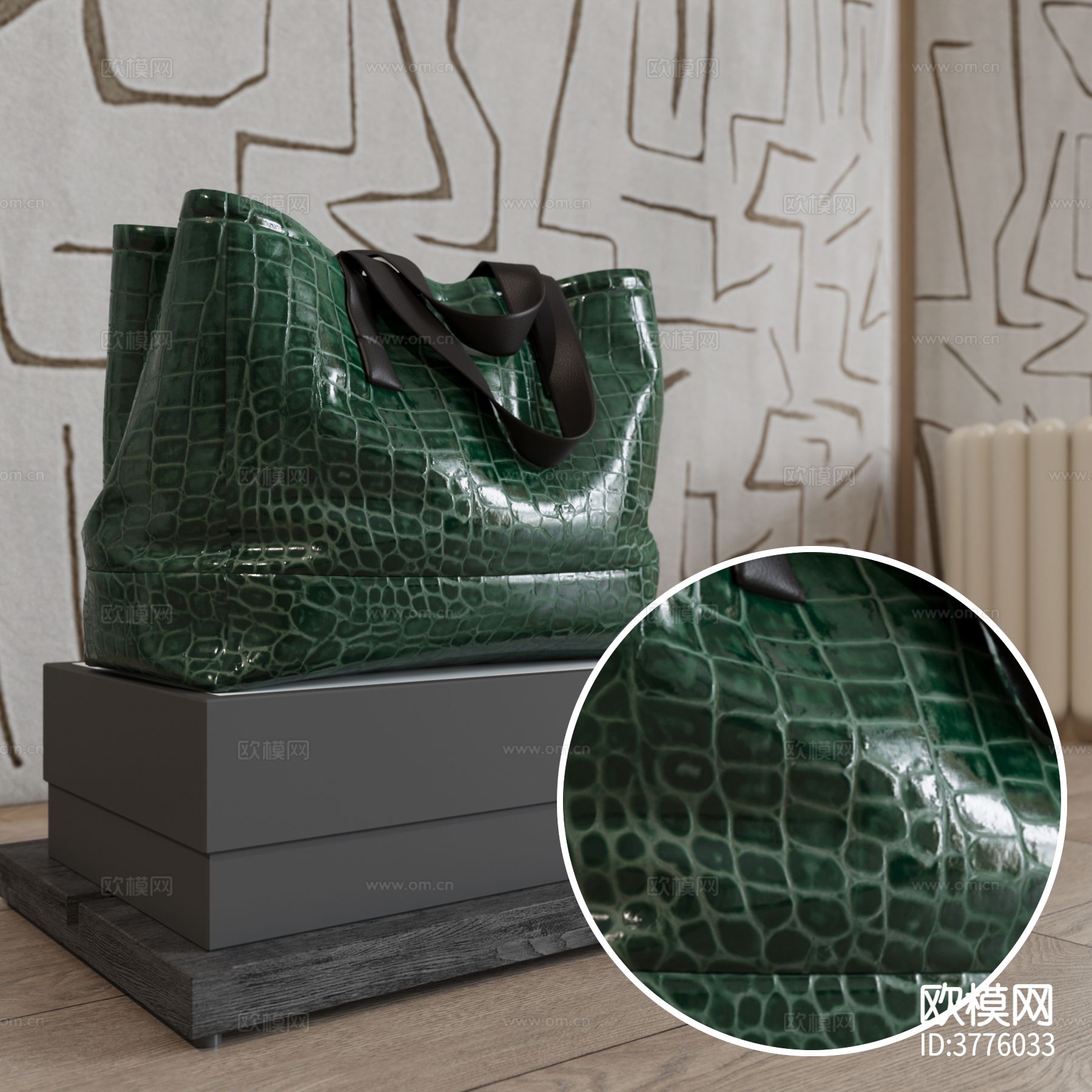 绿色皮革 鳄鱼皮材质下载