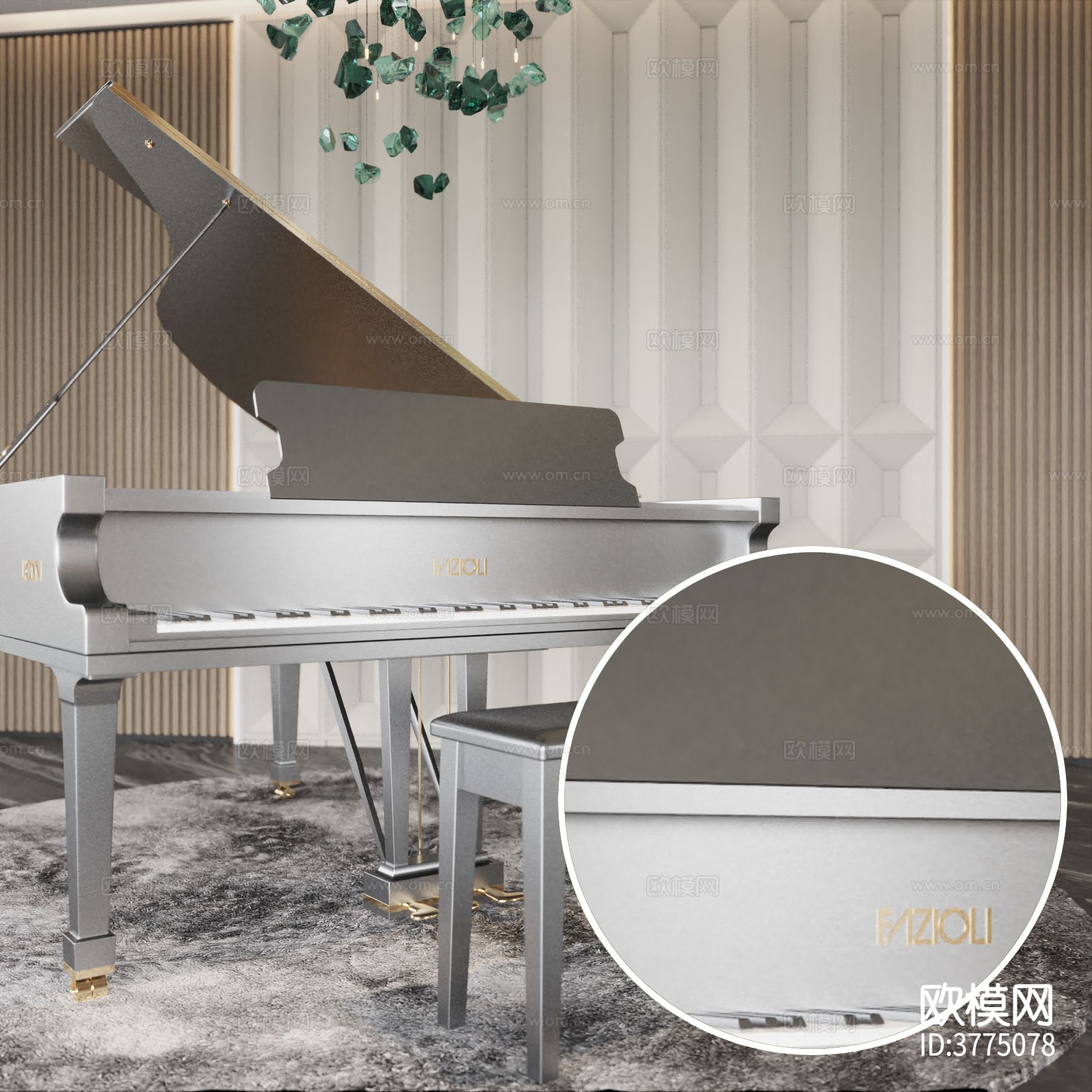 灰色钢琴漆材质下载