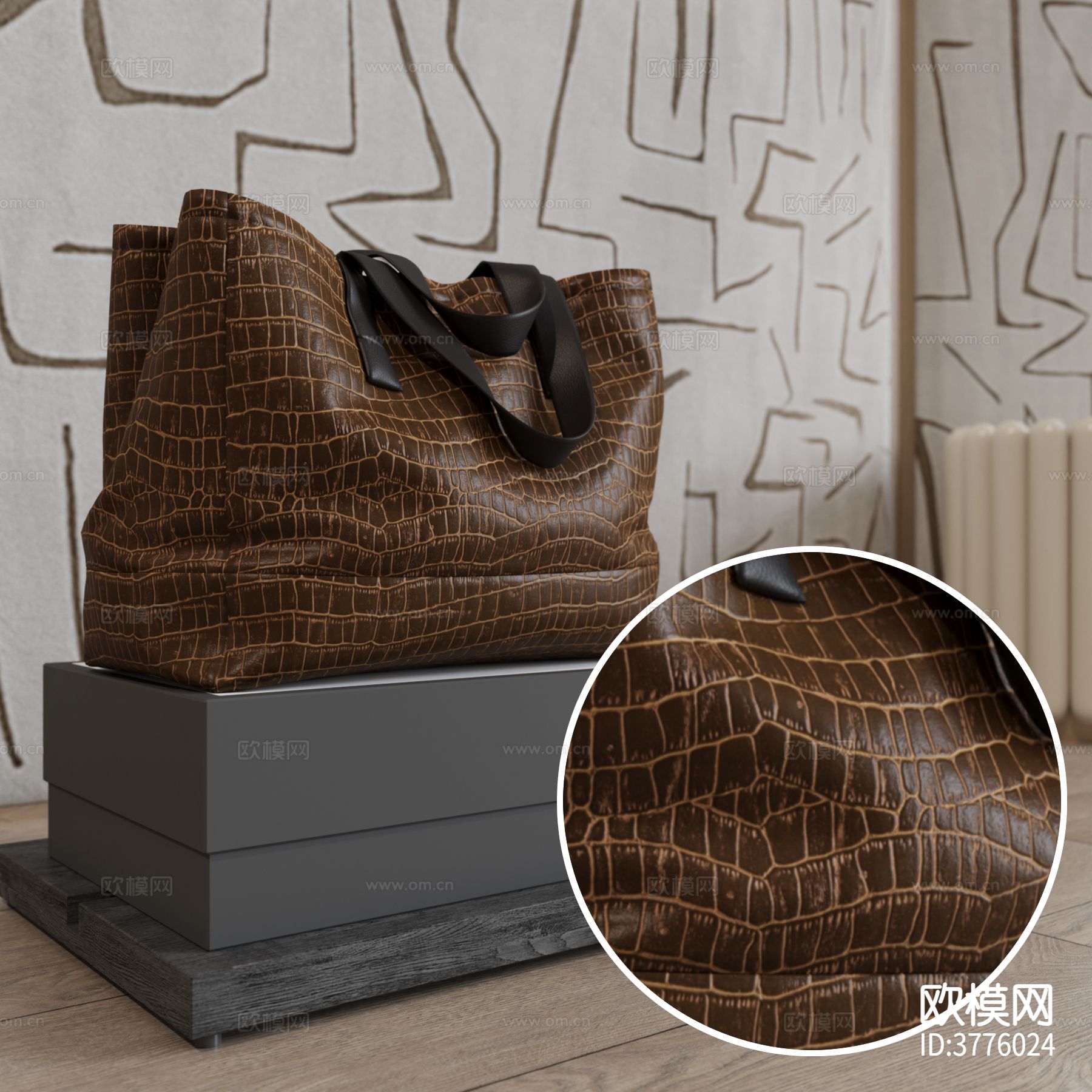 棕色皮革 鳄鱼皮材质下载