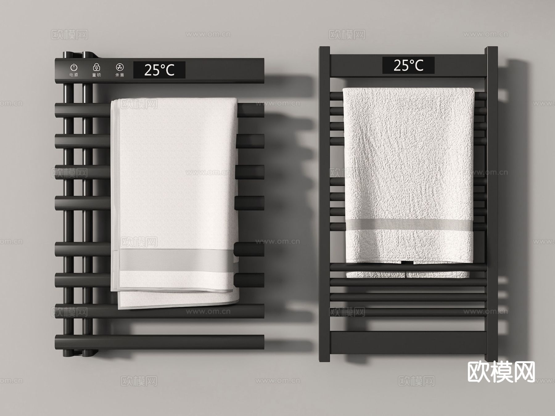电热毛巾架 电热浴巾架 毛巾3d模型