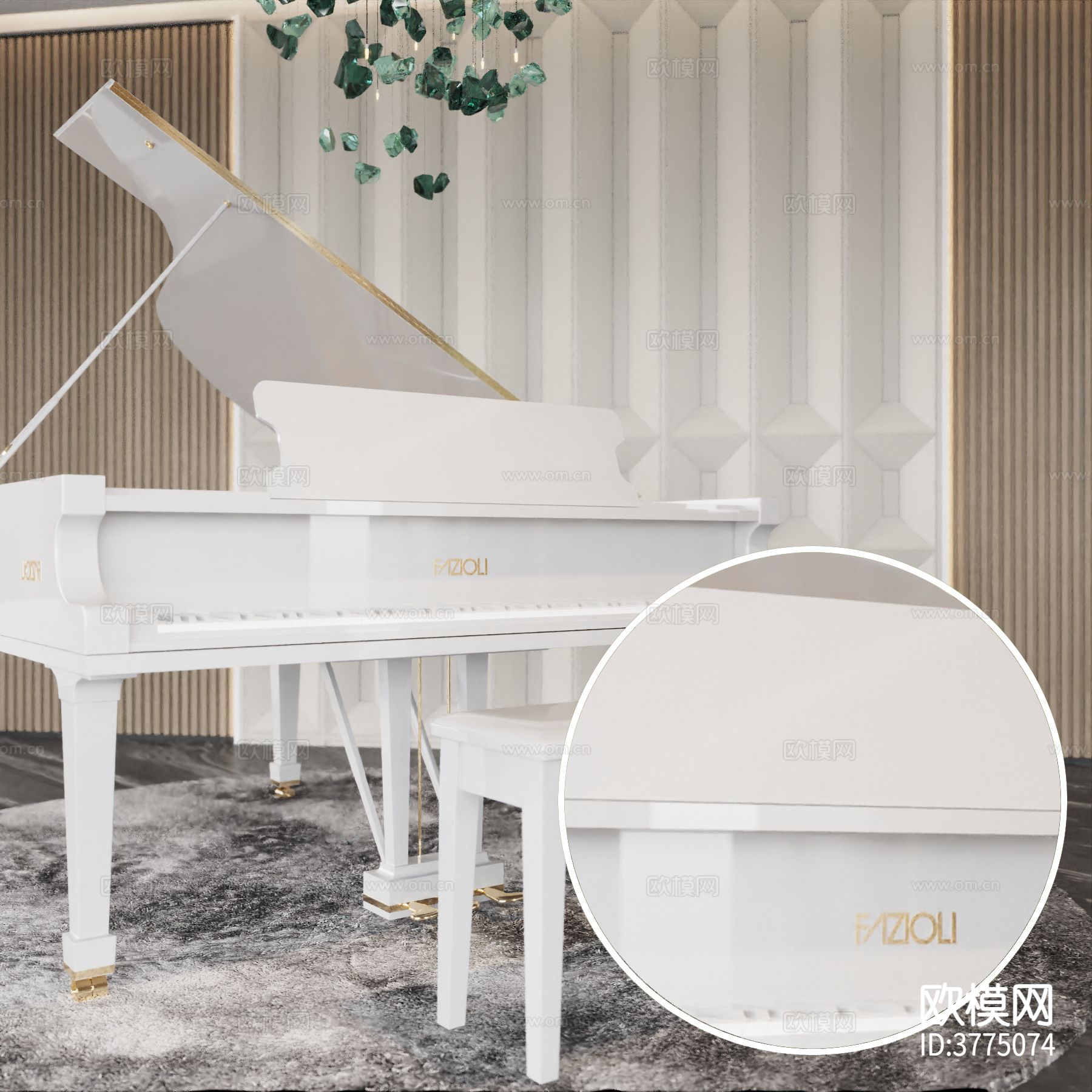 白色钢琴漆材质下载