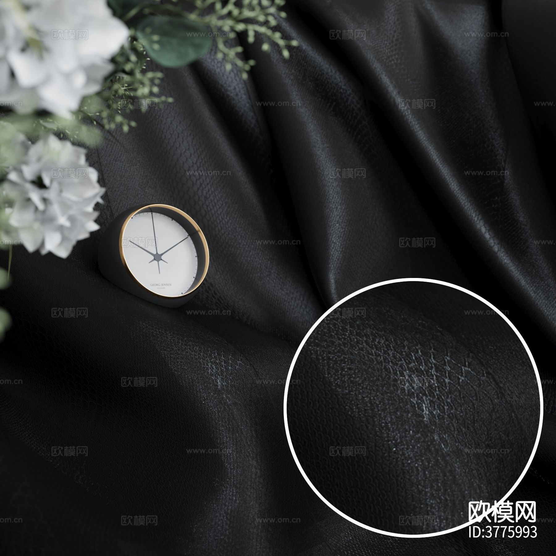 黑色皮革 鳄鱼皮材质下载