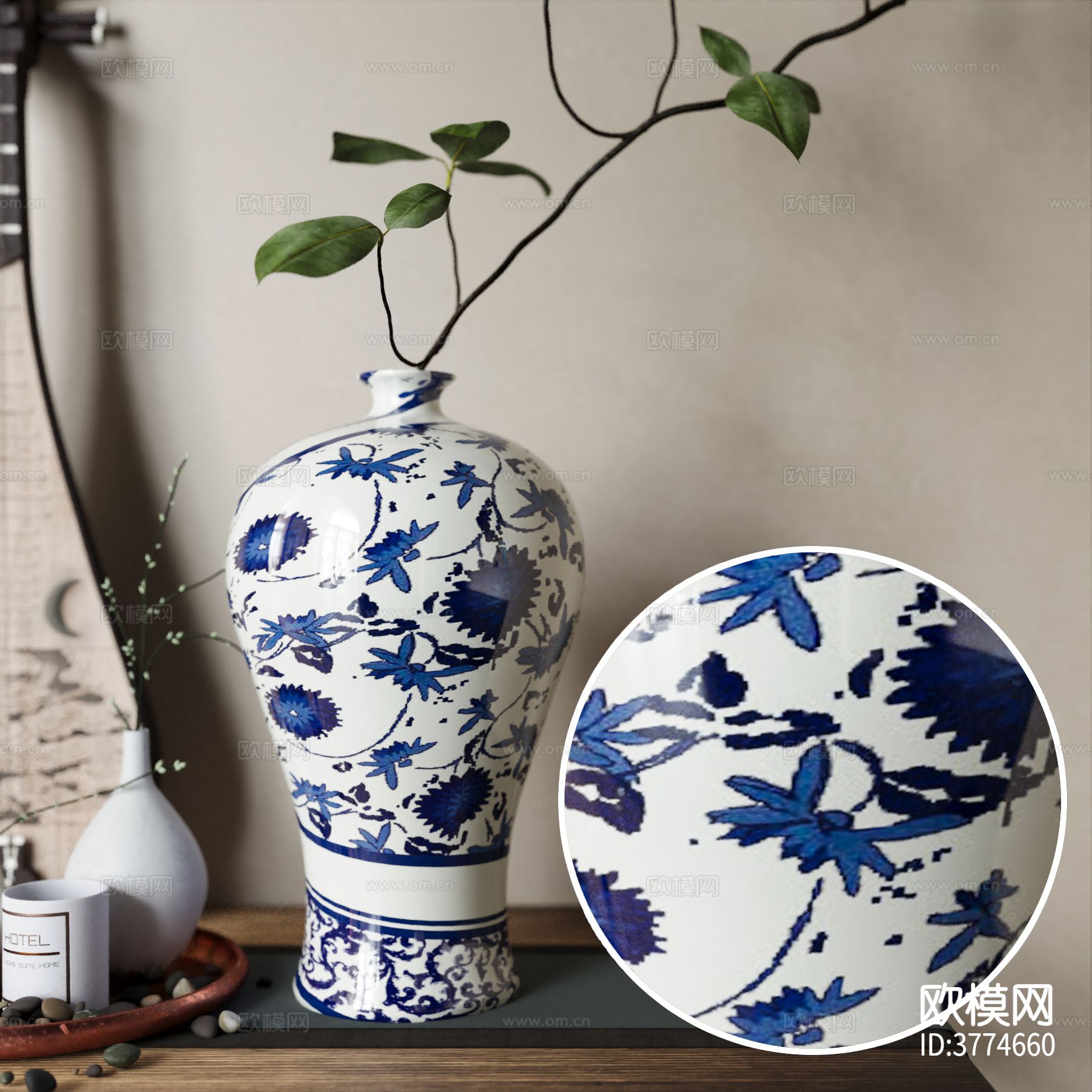 青花瓷 哑光陶瓷 粗糙陶瓷材质下载