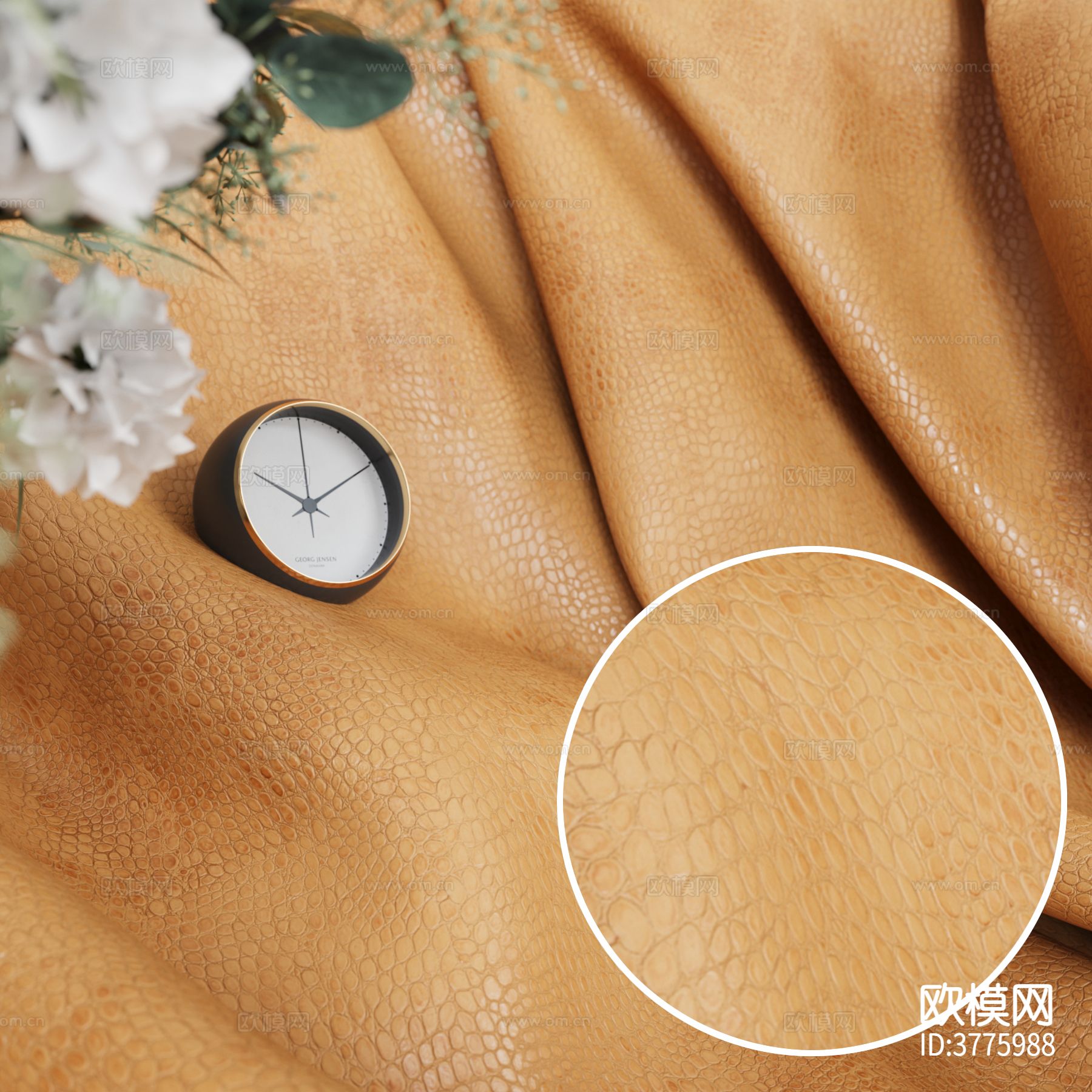 黄色皮革 鳄鱼皮材质下载