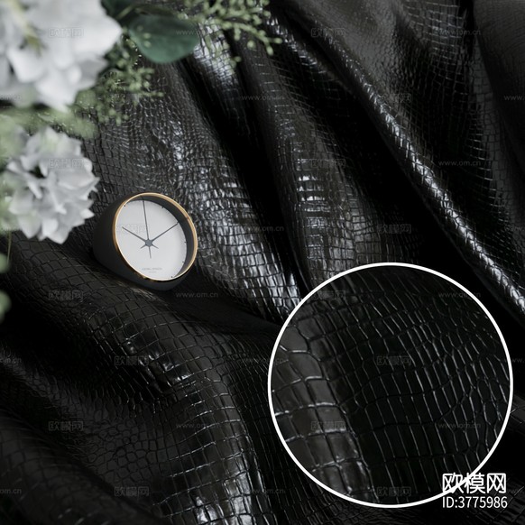 黑色皮革 鱷魚(yú)皮材質(zhì)下載