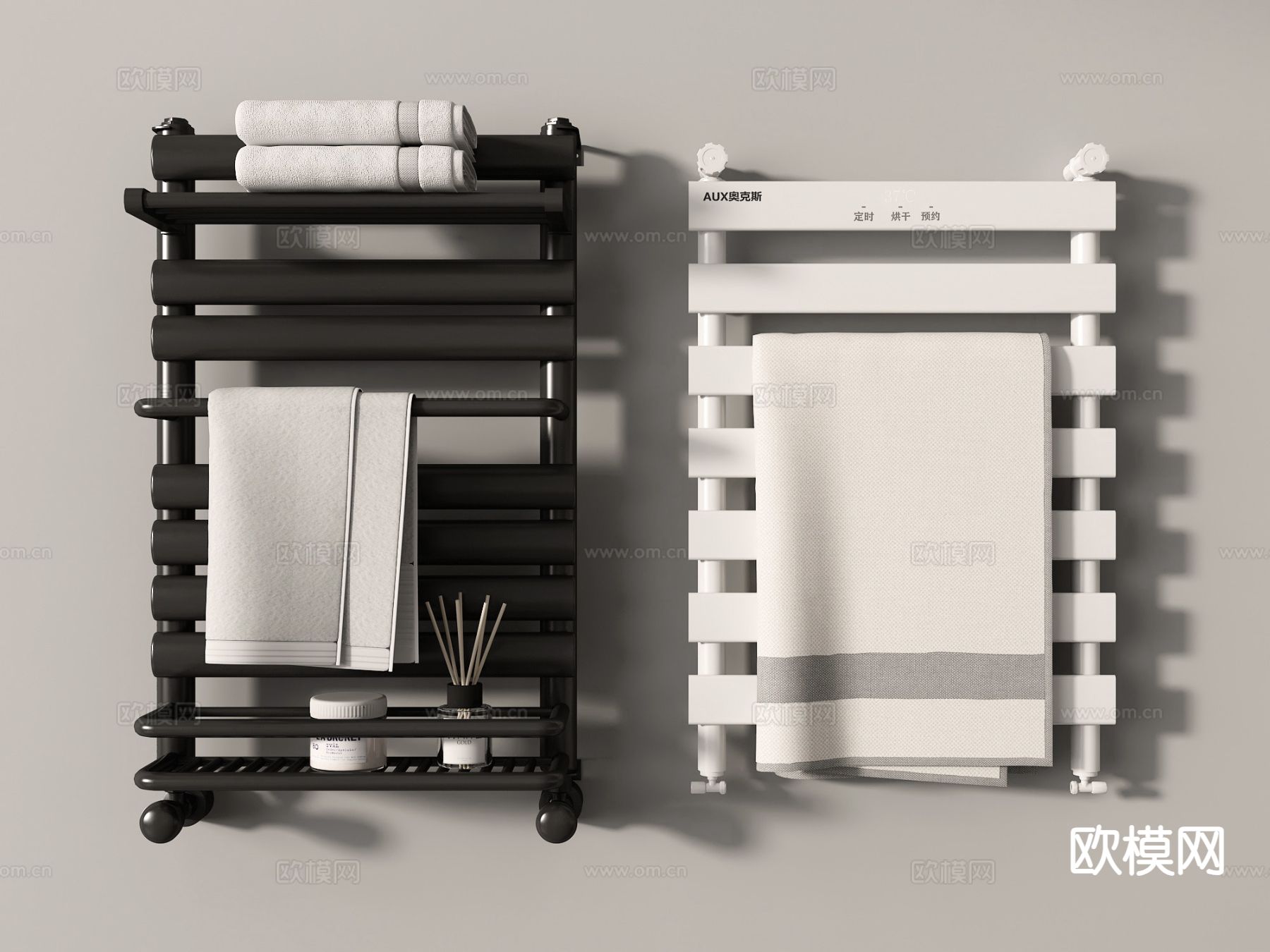 电热毛巾架 电热浴巾架 毛巾 浴巾3d模型
