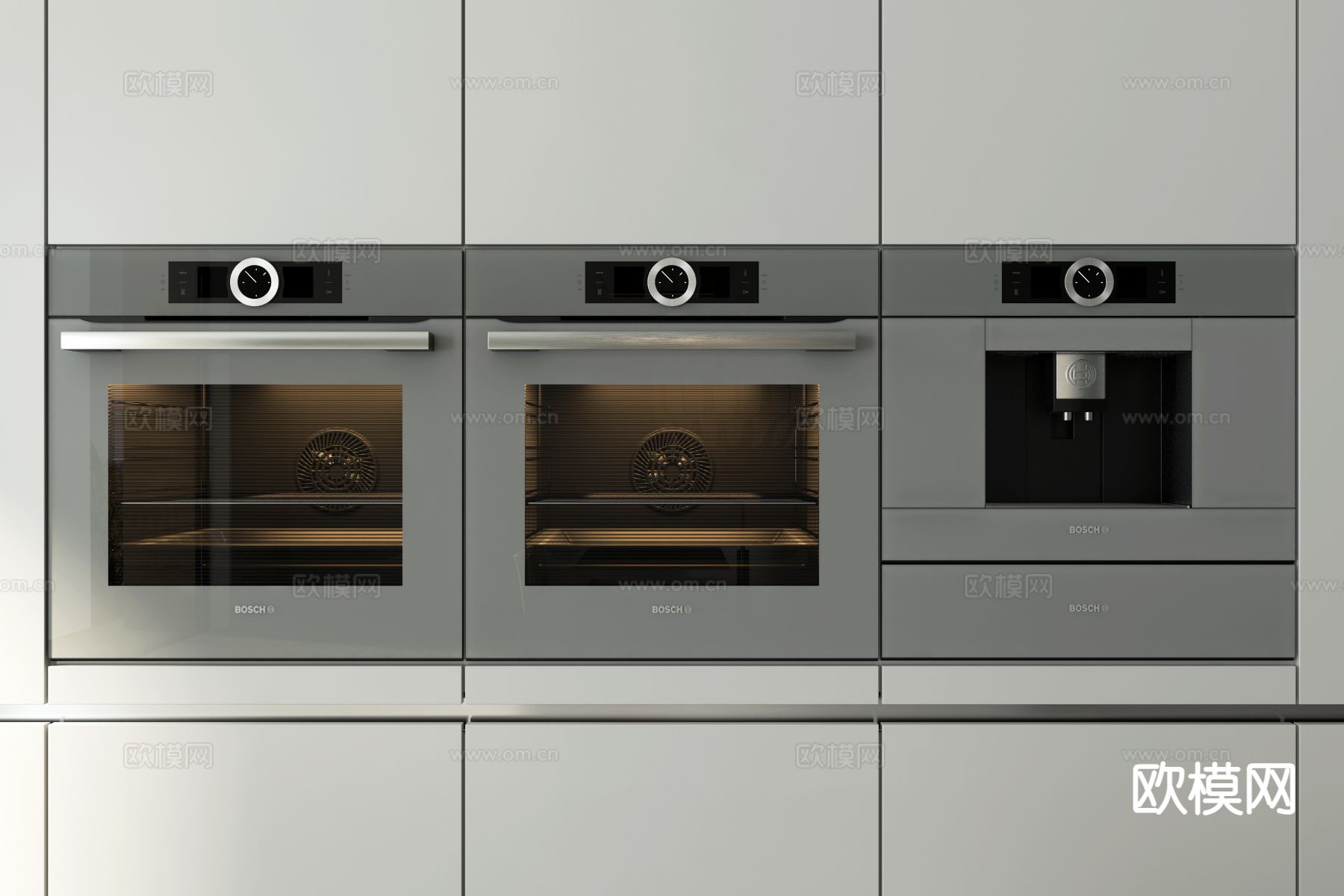 Poliform岛台 餐桌椅 宝利丰厨房 橱柜3d模型下载（渲染图3）