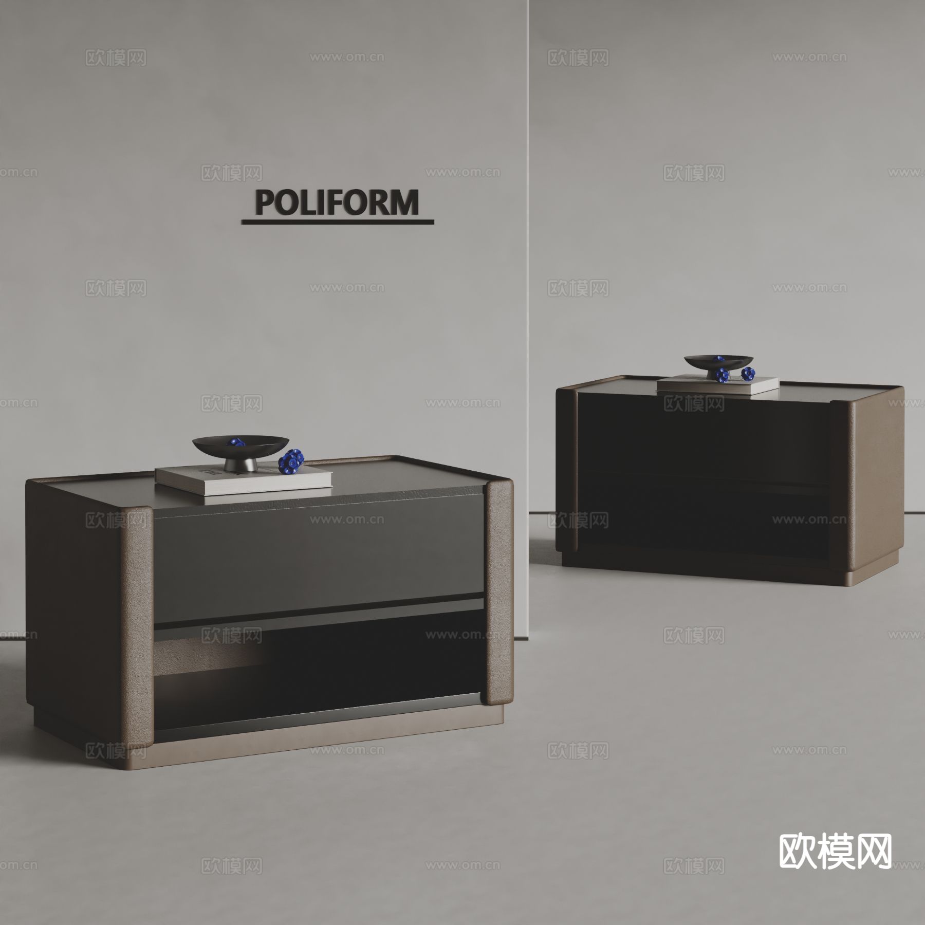 poliform意式床头柜3d模型