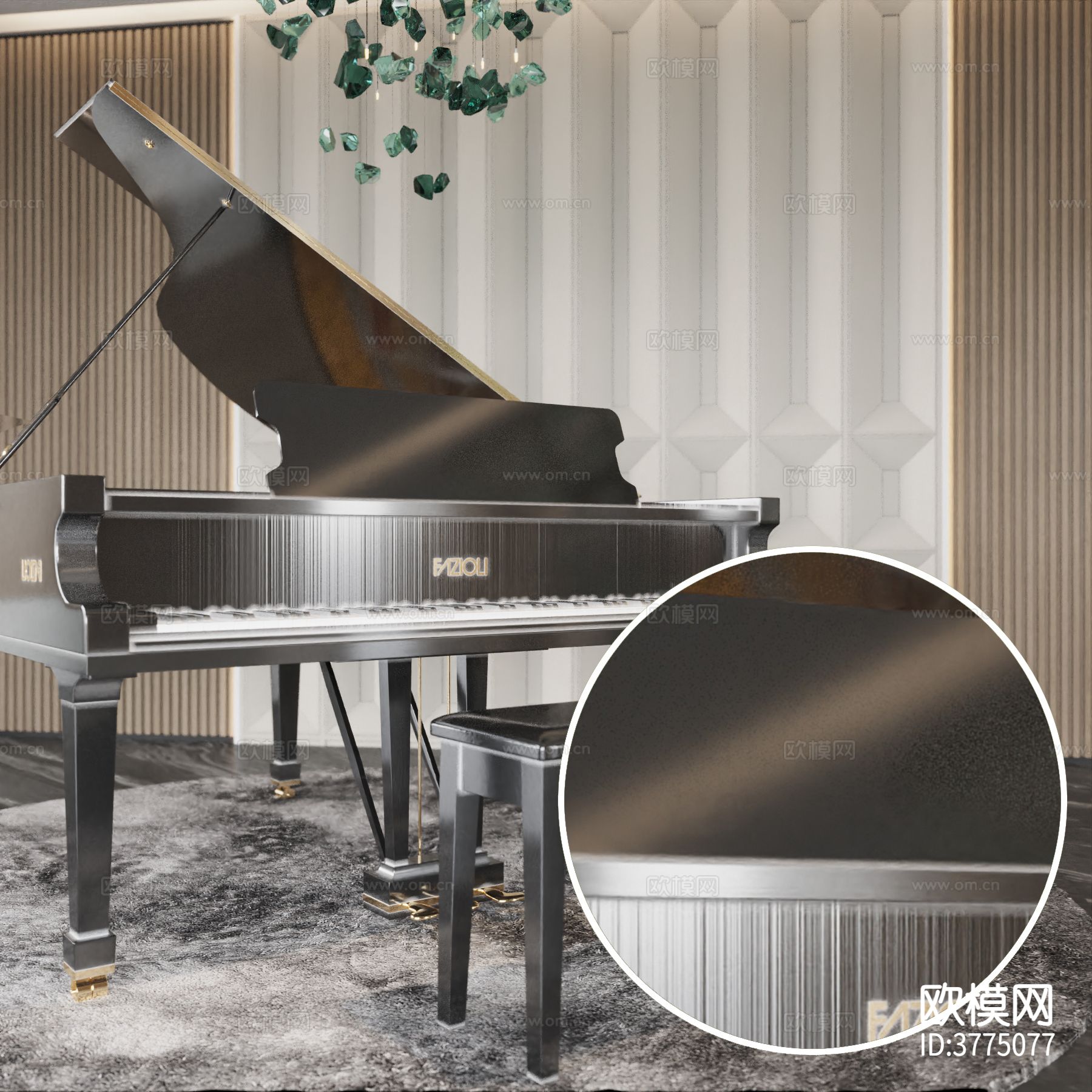 黑色钢琴漆材质下载