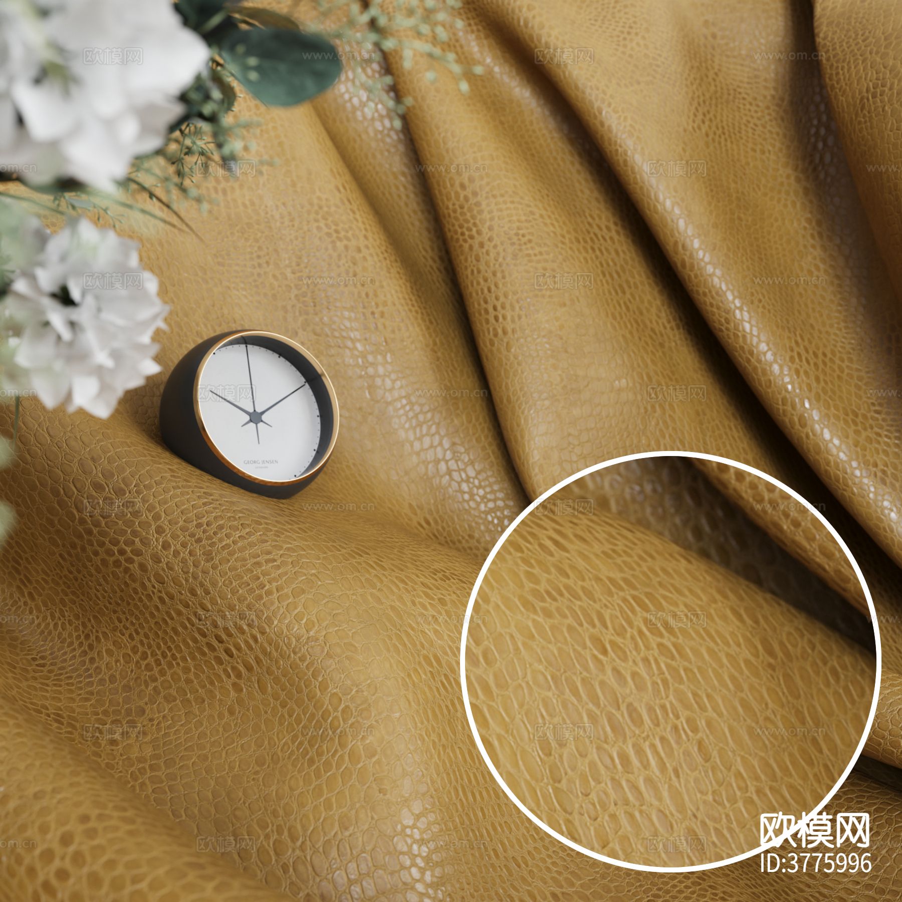 黄色皮革 鳄鱼皮材质下载