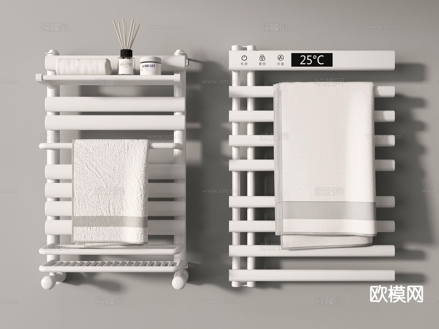 电热毛巾架 电热浴巾架 毛巾 浴巾3d模型