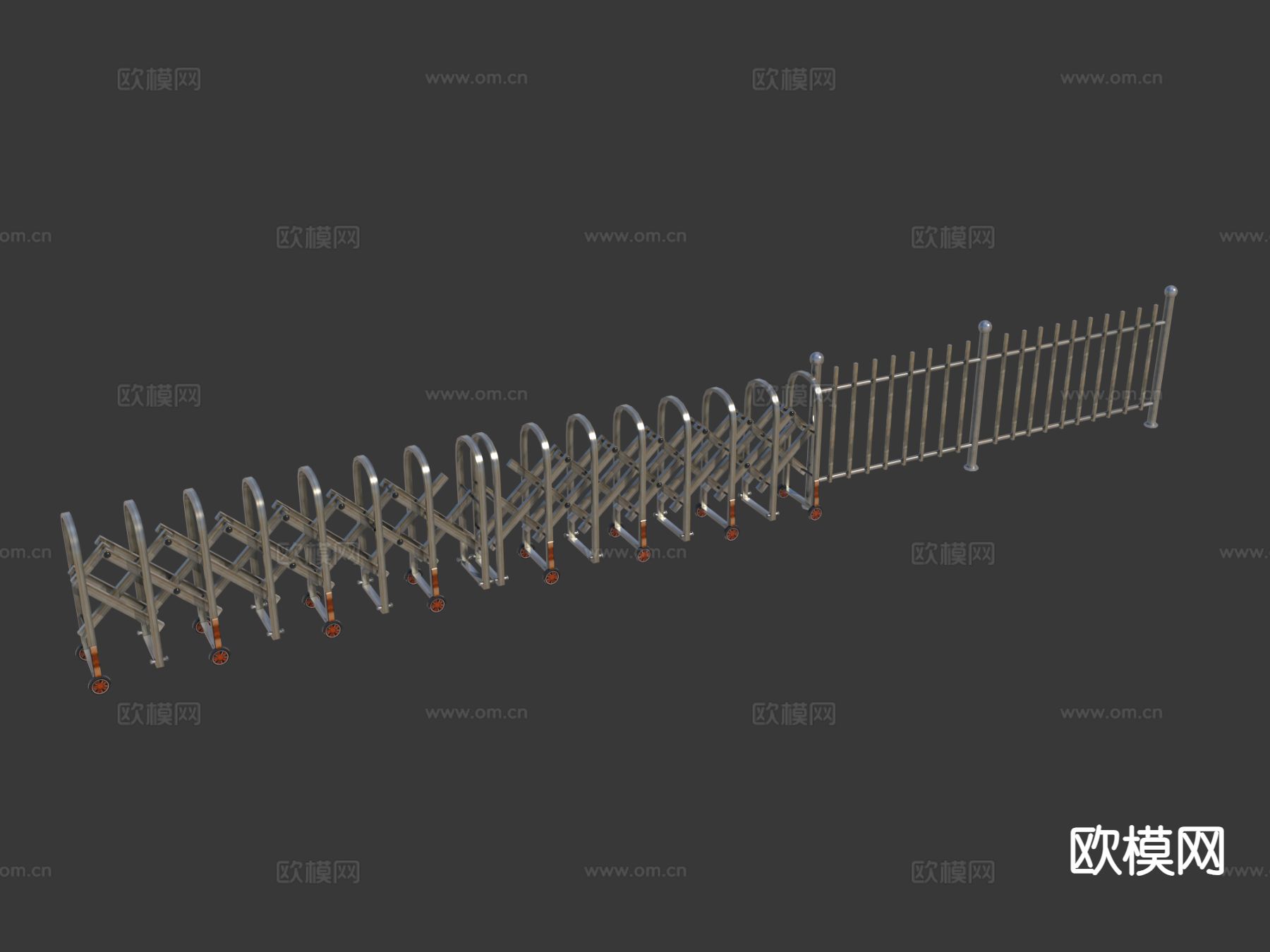 自动门 围栏 栅栏 栏杆3d模型