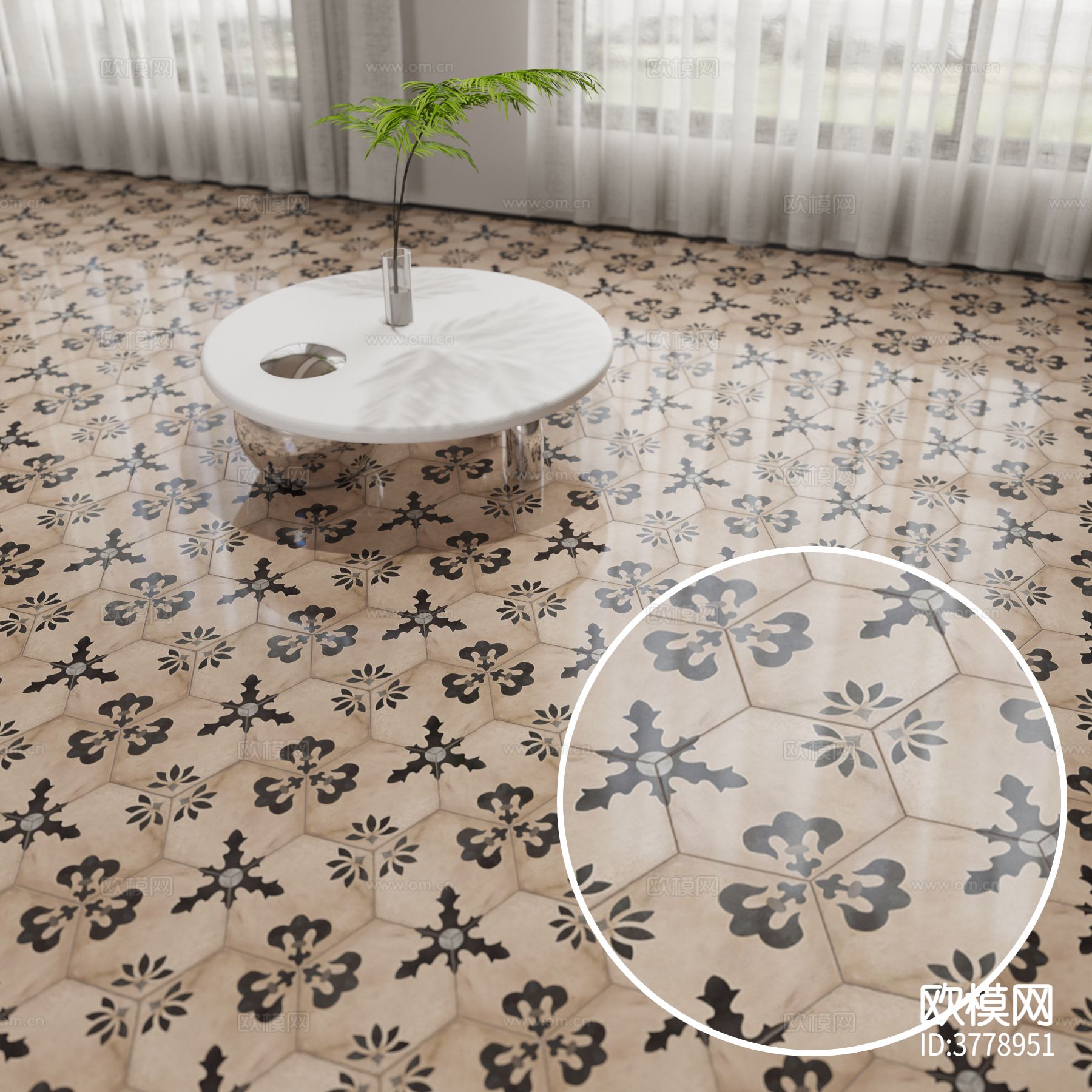 地砖 六角砖材质下载