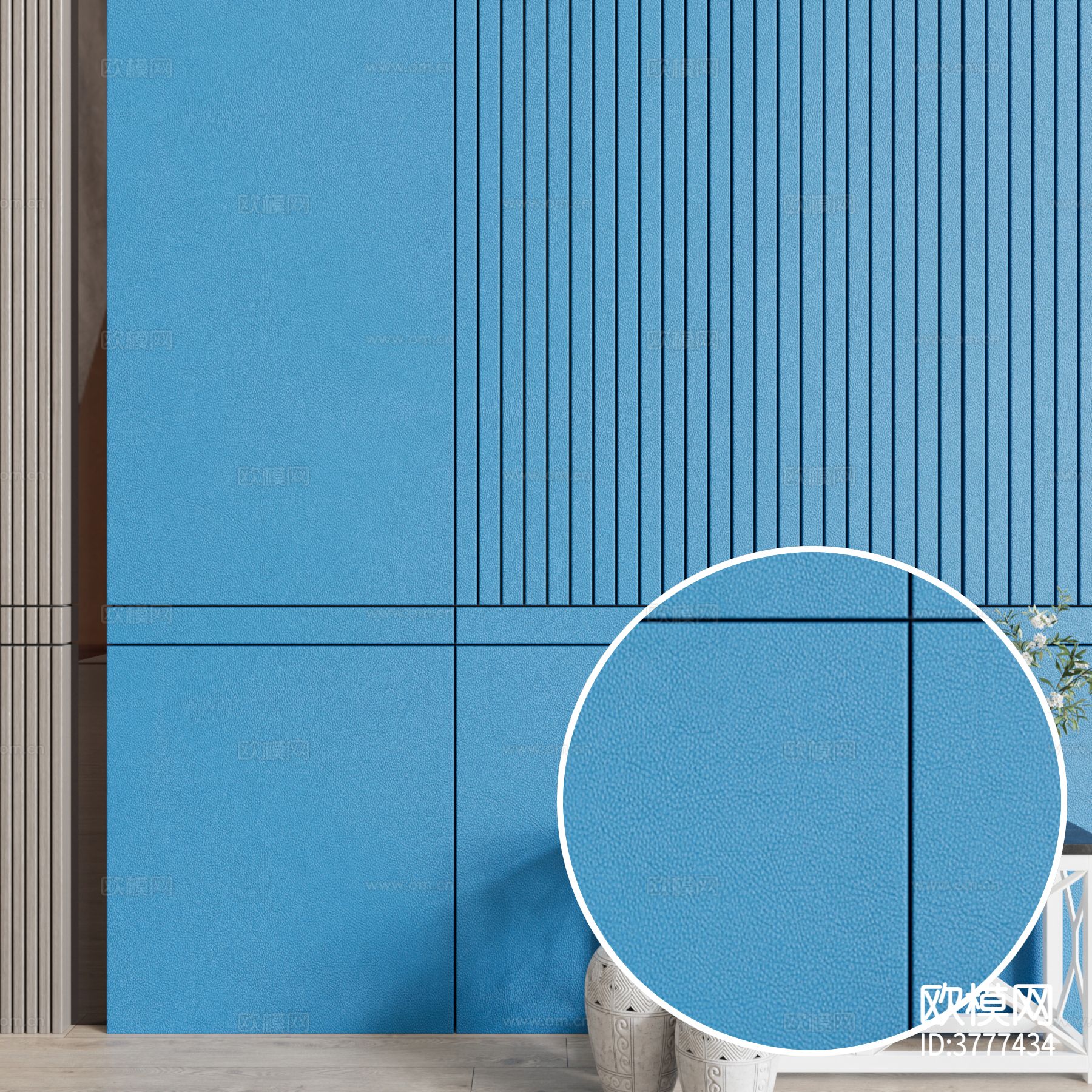 蓝色人造皮材质下载