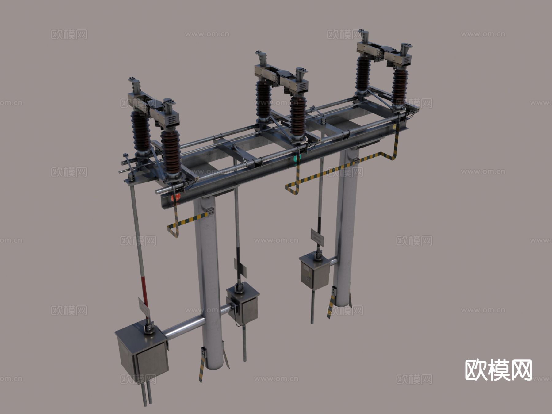 高压隔离开关 隔离开关3d模型